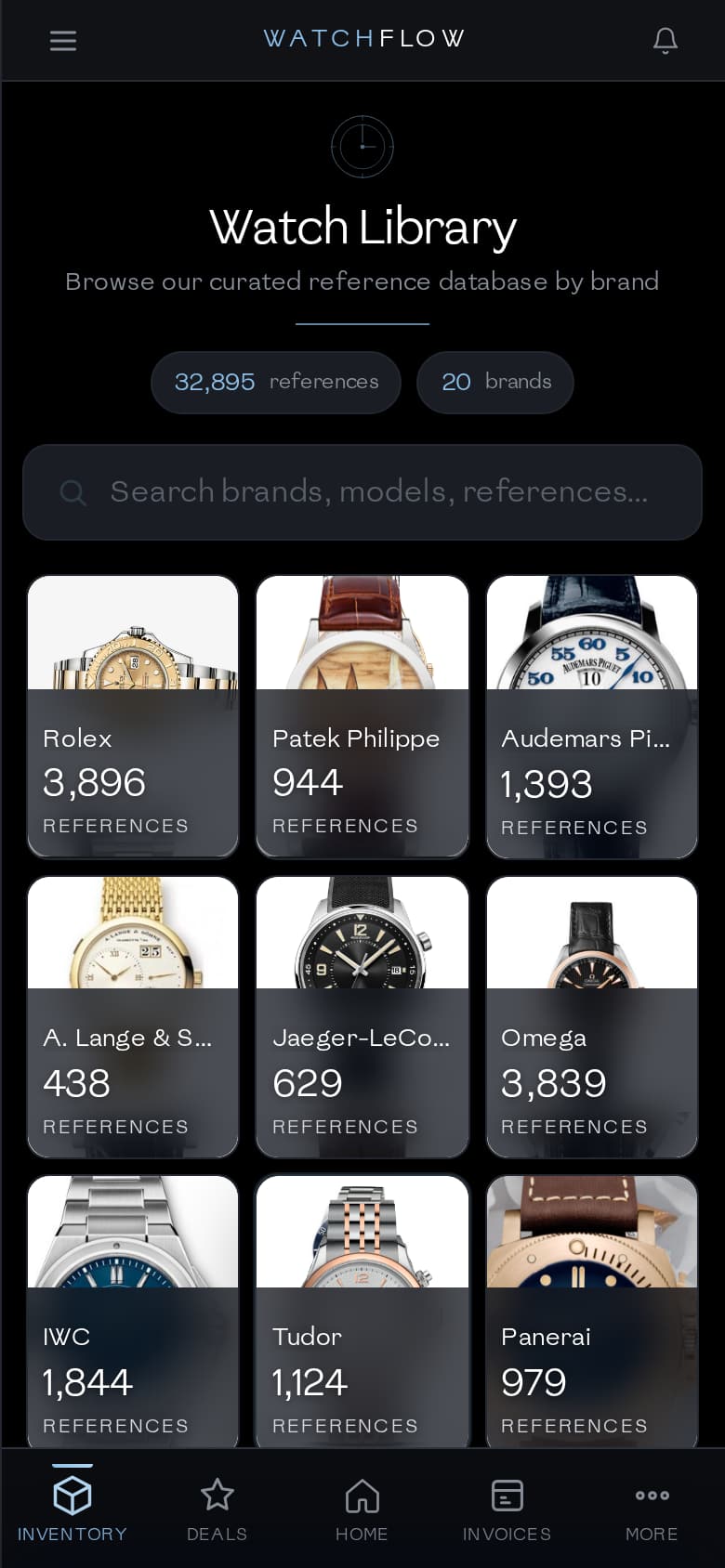 WatchFlow library on iPhone — night