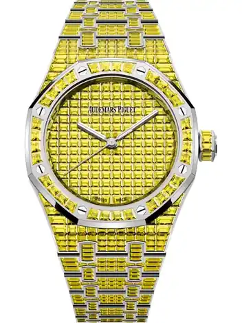 Audemars Piguet Selfwinding Yellow Chrysoberyl \x2250ᵀᴴ Anniversary\x22, 18-carat white gold · 37 mm 15554BC.RY.1274BC.01
