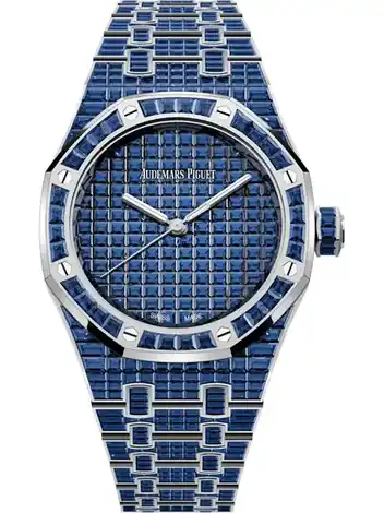 Audemars Piguet Selfwinding Blue Sapphire \x2250ᵀᴴ Anniversary\x22, 18-carat white gold · 37 mm 15554BC.SS.1274BC.01