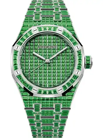 Audemars Piguet Selfwinding Tsavorite \x2250ᵀᴴ Anniversary\x22, 18-carat white gold · 37 mm 15554BC.TV.1274BC.01