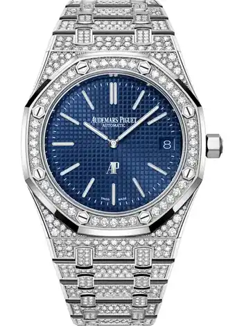 Audemars Piguet “Jumbo” Extra-Thin, 18-carat white gold · 39 mm 16202BC.ZZ.1241BC.02