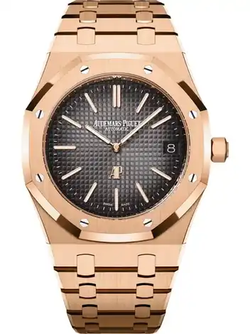Audemars Piguet \x22Jumbo\x22 Extra-Thin \x2250ᵀᴴ Anniversary\x22, 18-carat pink gold · 39 mm 16202OR.OO.1240OR.01