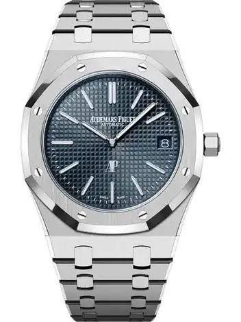 Audemars Piguet \x22Jumbo\x22 Extra-Thin \x2250ᵀᴴ Anniversary\x22, Stainless steel · 39 mm 16202ST.OO.1240ST.01
