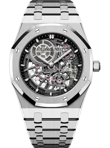 Audemars Piguet “Jumbo” Extra-Thin Openworked, 18-carat white gold · 39 mm 16204BC.OO.1240BC.01