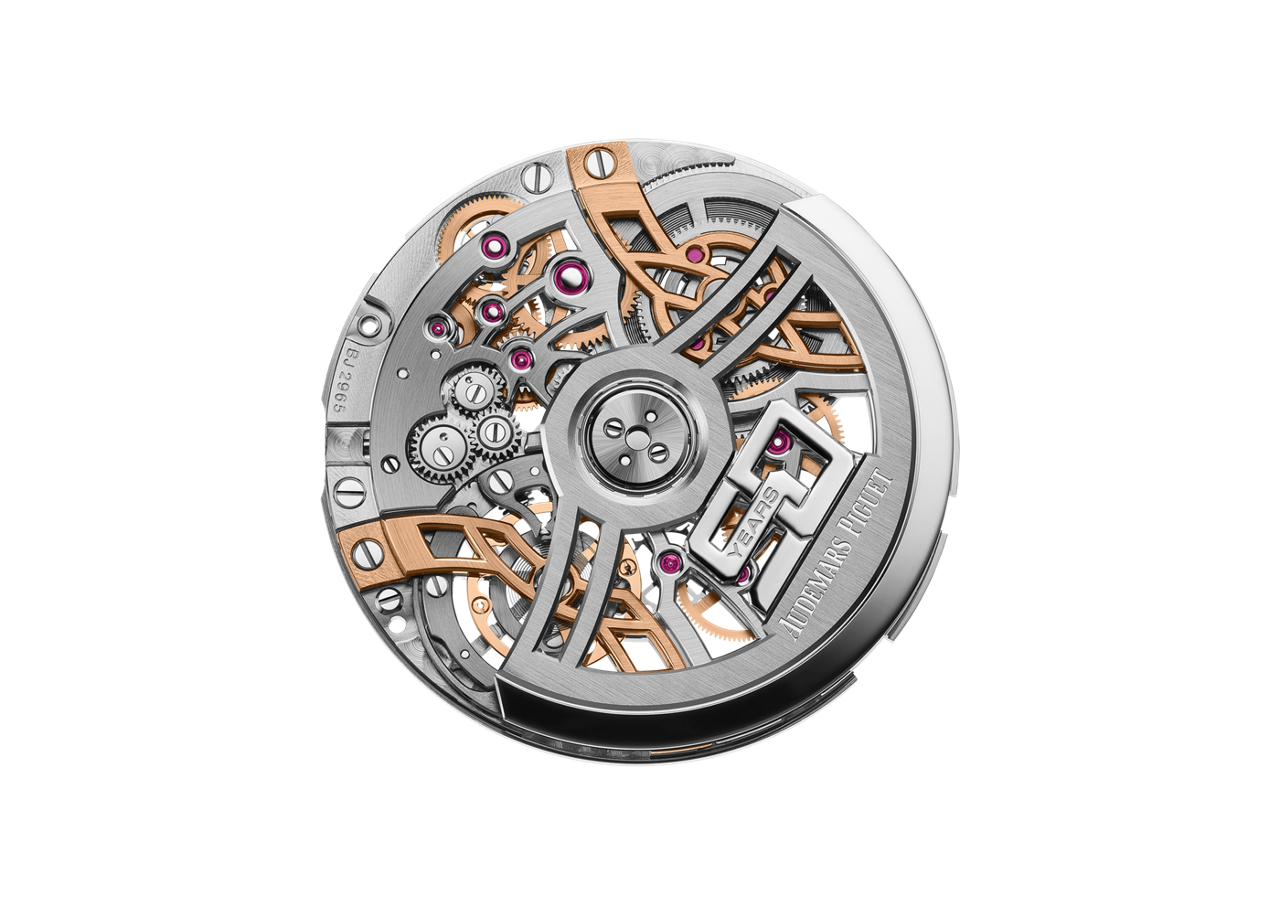 Audemars Piguet \x22Jumbo\x22 Extra-Thin Openworked \x2250ᵀᴴ Anniversary\x22, Stainless steel · 39 mm 16204ST.OO.1240ST.01