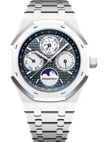 Audemars Piguet Perpetual Calendar, White ceramic · 41 mm 26579CB.OO.1225CB.01