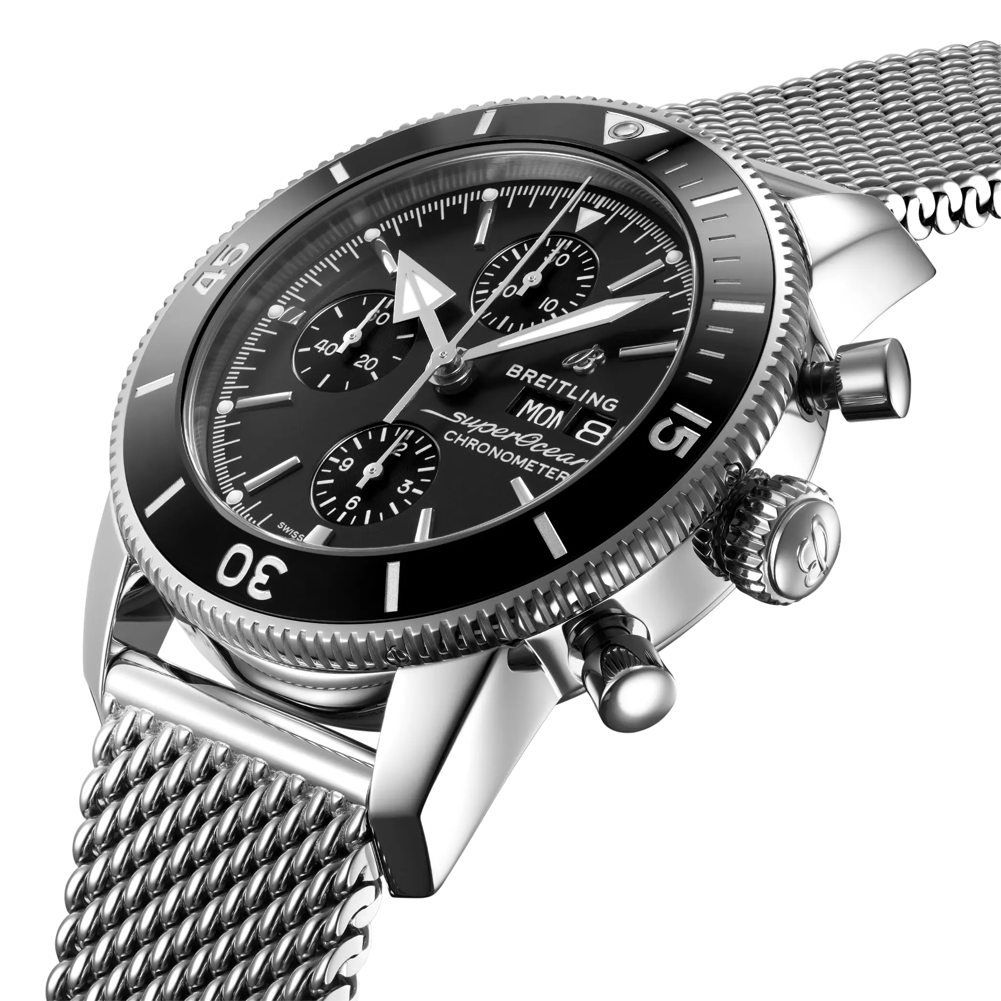 Breitling Superocean Heritage Chronograph 44, Stainless steel · 44 mm · Black A13313121B1A1