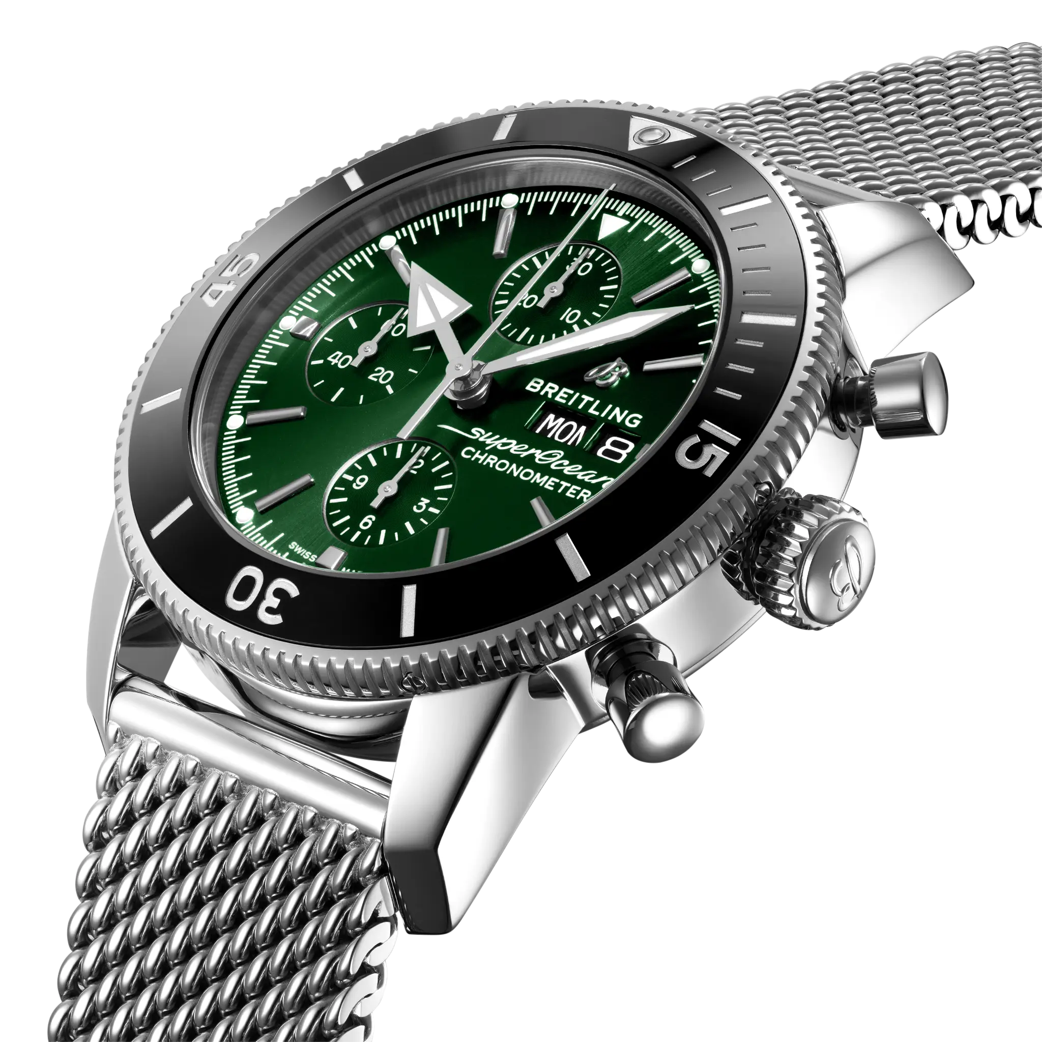 Breitling Superocean Heritage Chronograph 44, Stainless steel · 44 mm · Green A13313121L1A1