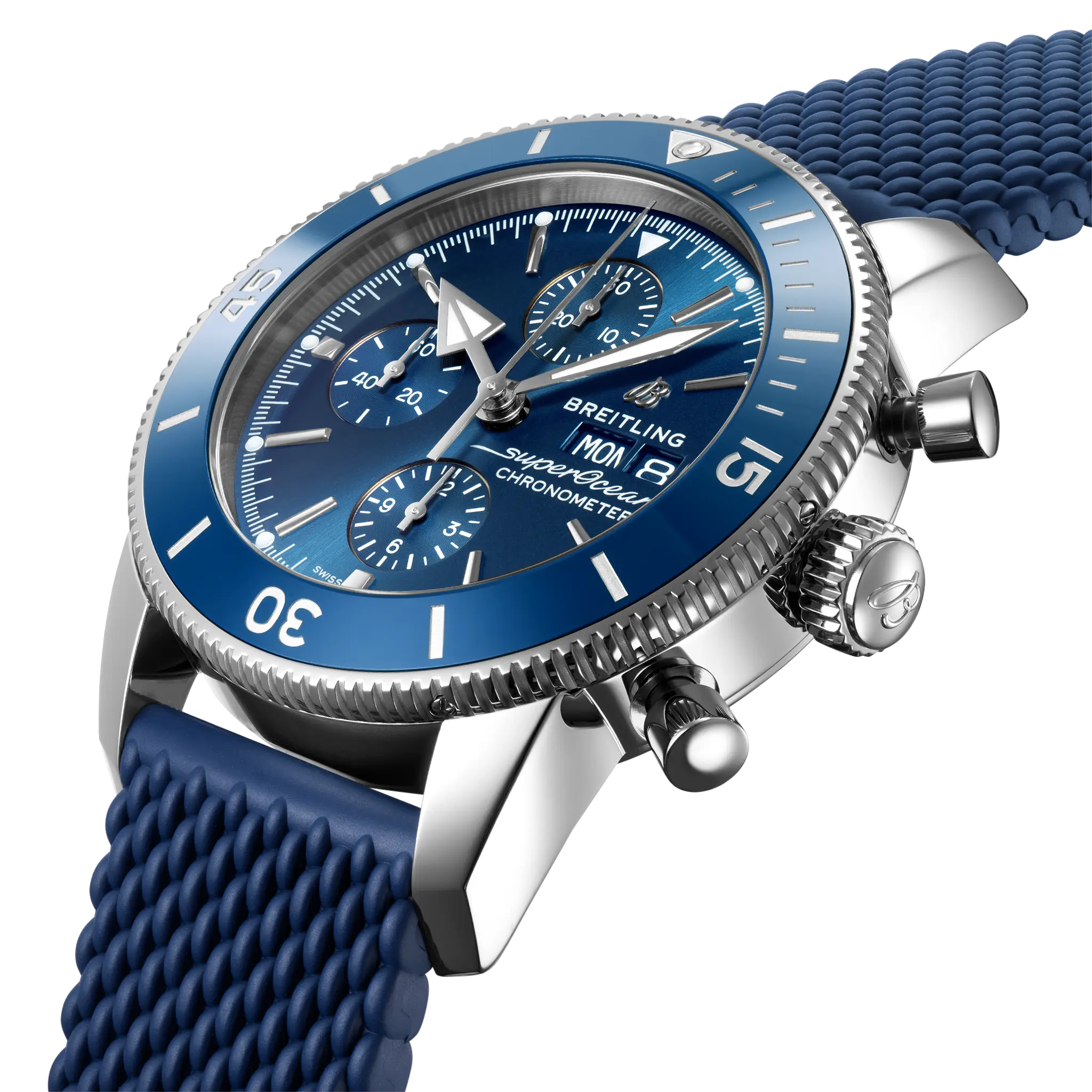 Breitling Superocean Heritage Chronograph 44, Stainless steel · 44 mm · Blue A13313161C1S1
