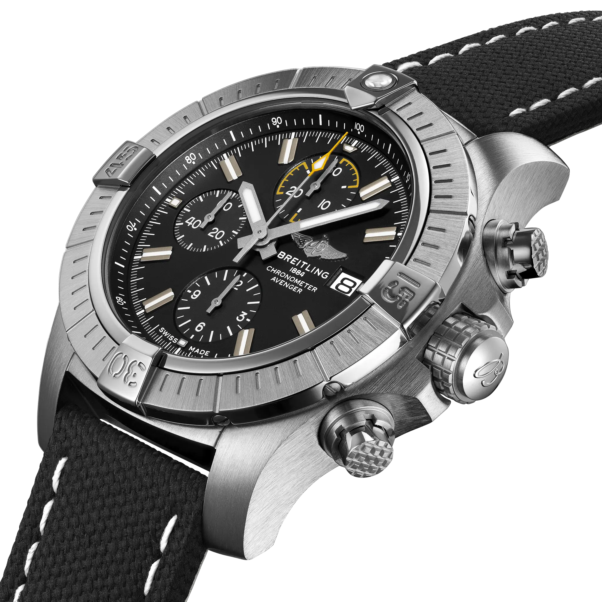 Breitling Avenger Chronograph 45, Stainless steel · 45 mm · Black A13317101B1X1