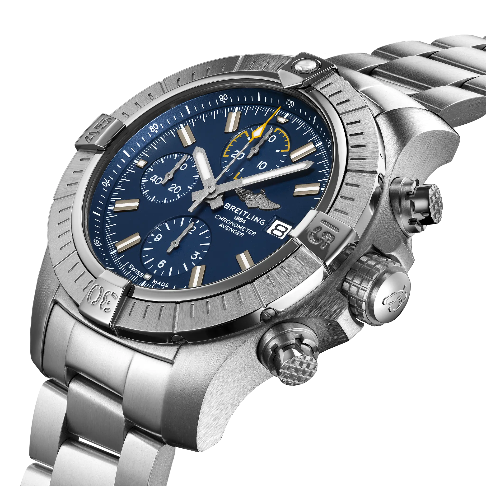 Breitling Avenger Chronograph 45, Stainless steel · 45 mm · Blue A13317101C1A1