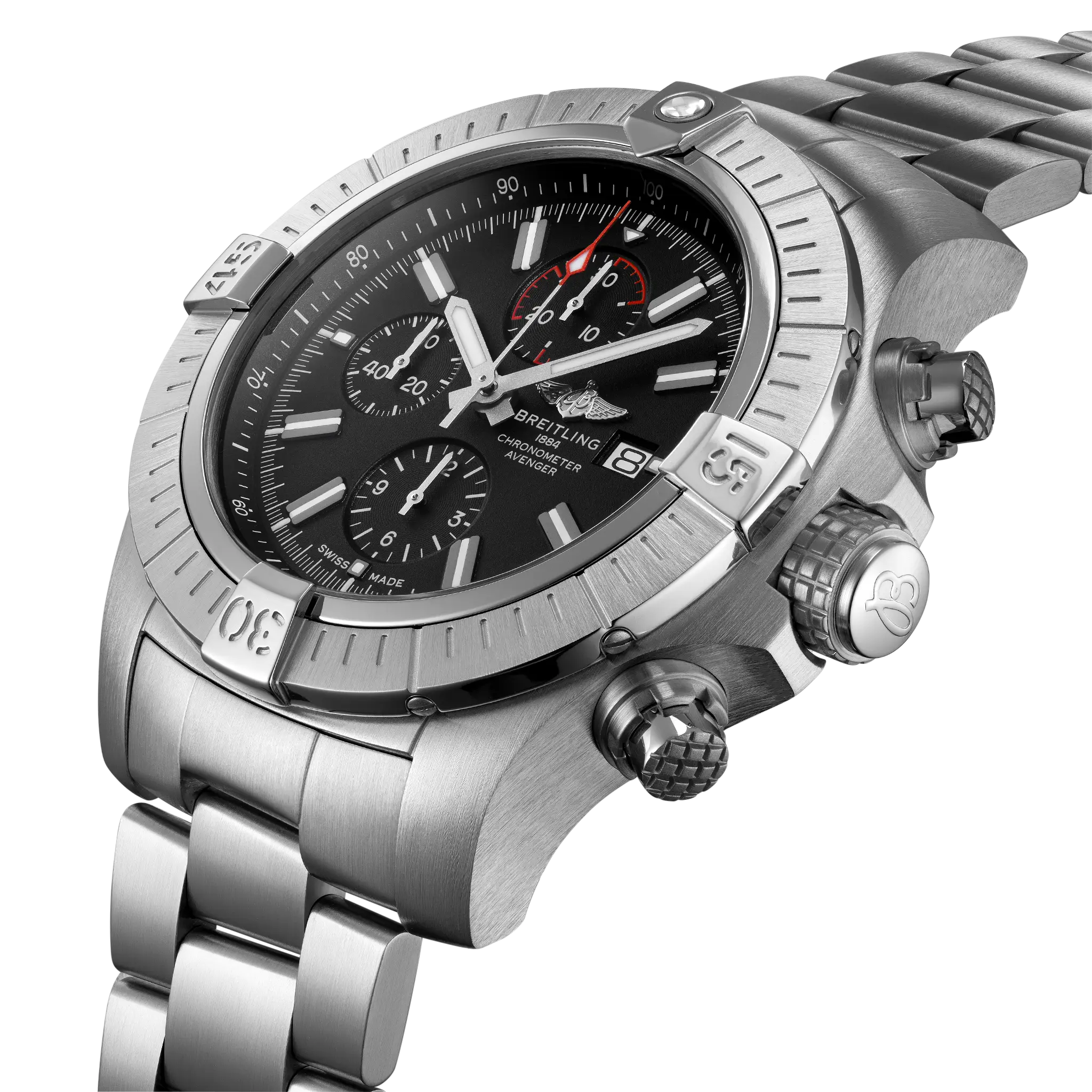 Breitling Super Avenger Chronograph 48, Stainless steel · 48 mm · Black A13375101B1A1