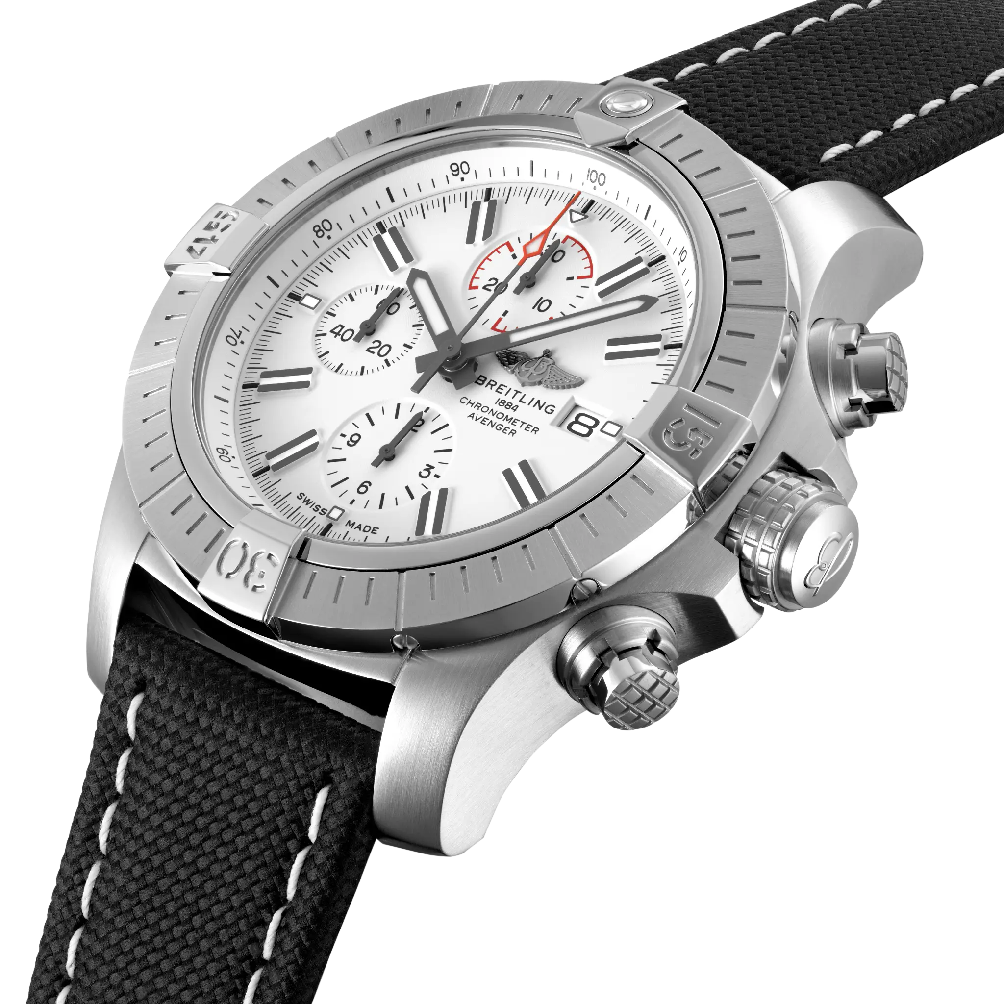 Breitling Super Avenger Chronograph 48, Stainless steel · 48 mm · White A133751A1A1X1