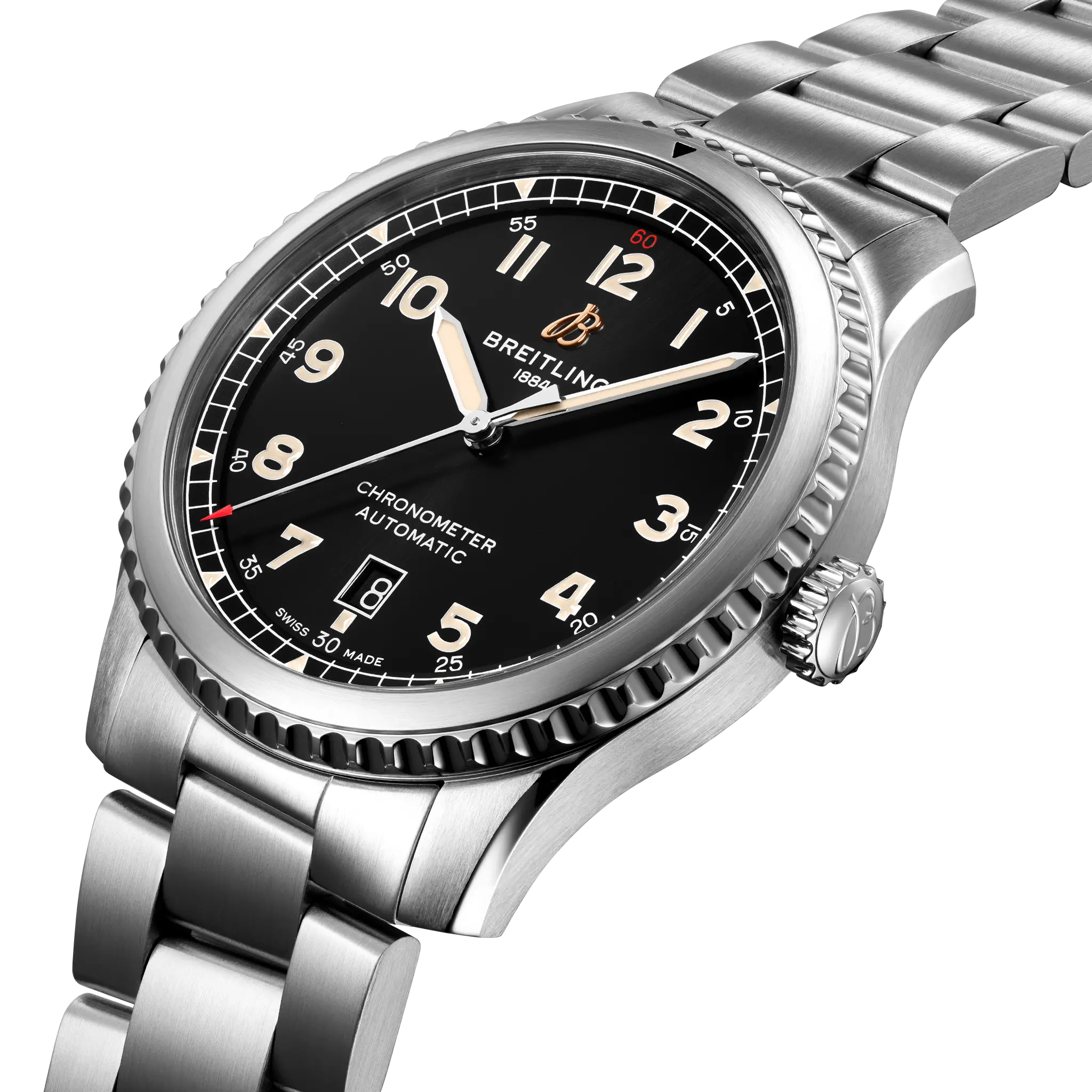 Breitling Aviator 8 Automatic 41, Stainless steel · 41 mm · Black A17315101B1A1