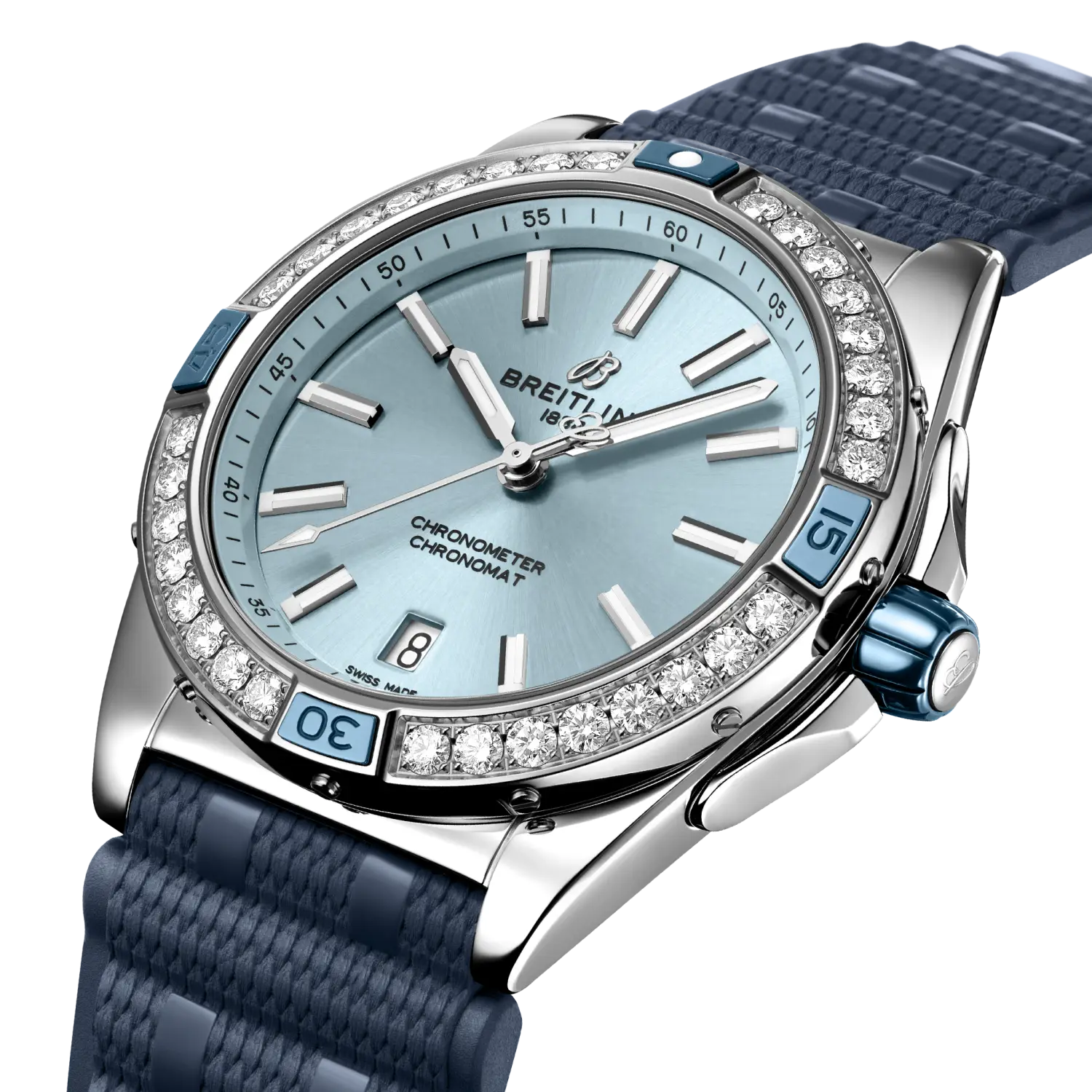 Breitling Super Chronomat Automatic 38, Stainless steel · 38 mm · Blue A17356531C1S1