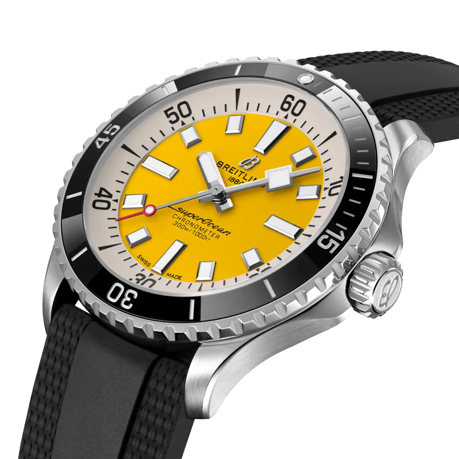 Breitling Superocean Automatic 42, Stainless steel · 42 mm · Yellow A17375211I1S1