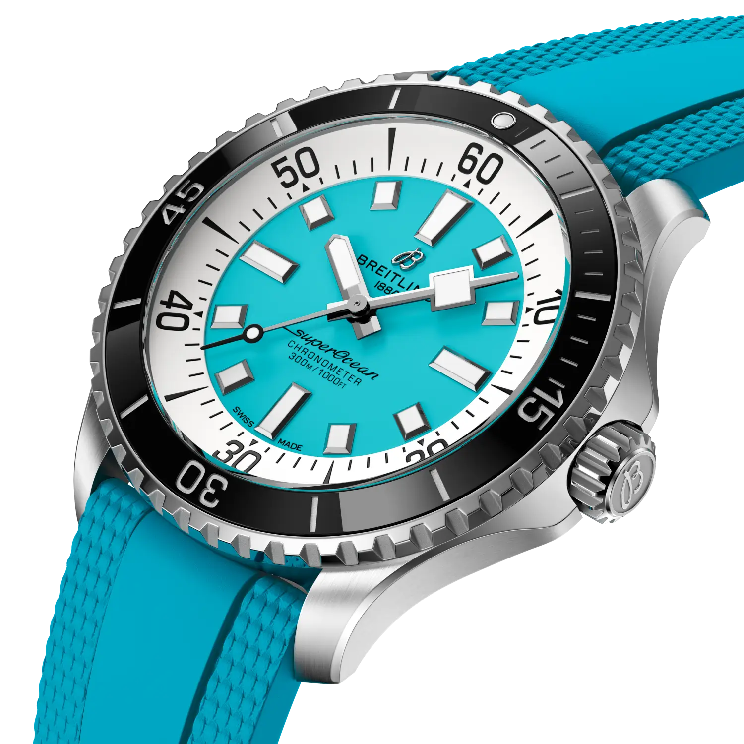Breitling Superocean Automatic 44, Stainless steel · 44 mm · Turquoise A17376211L2S2