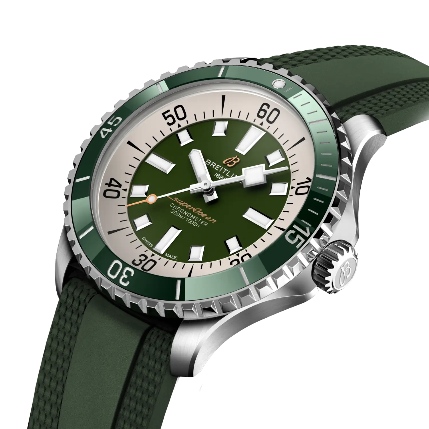 Breitling Superocean Automatic 44, Stainless steel · 44 mm · Green A17376A31L1S1