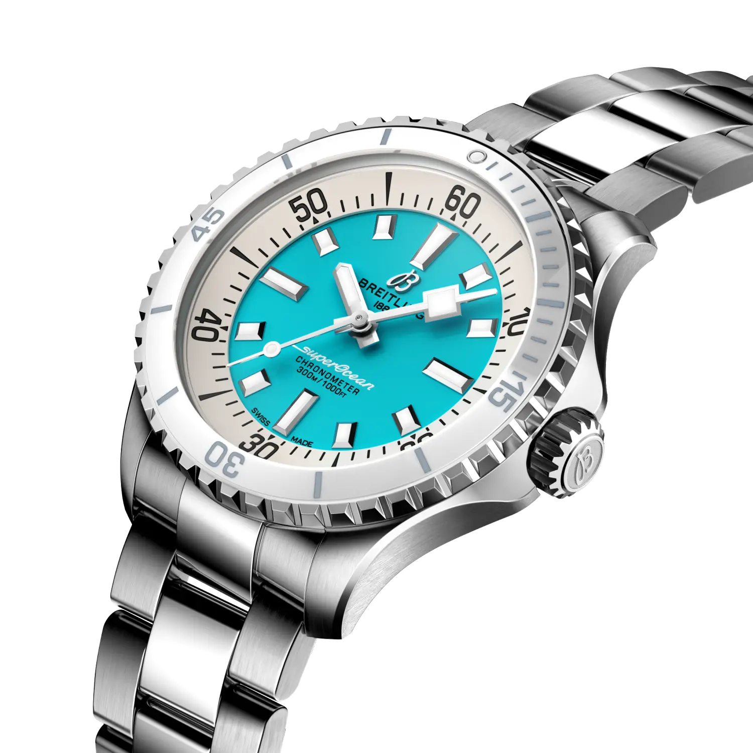 Breitling Superocean Automatic 36, Stainless steel · 36 mm · Turquoise A17377211C1A1