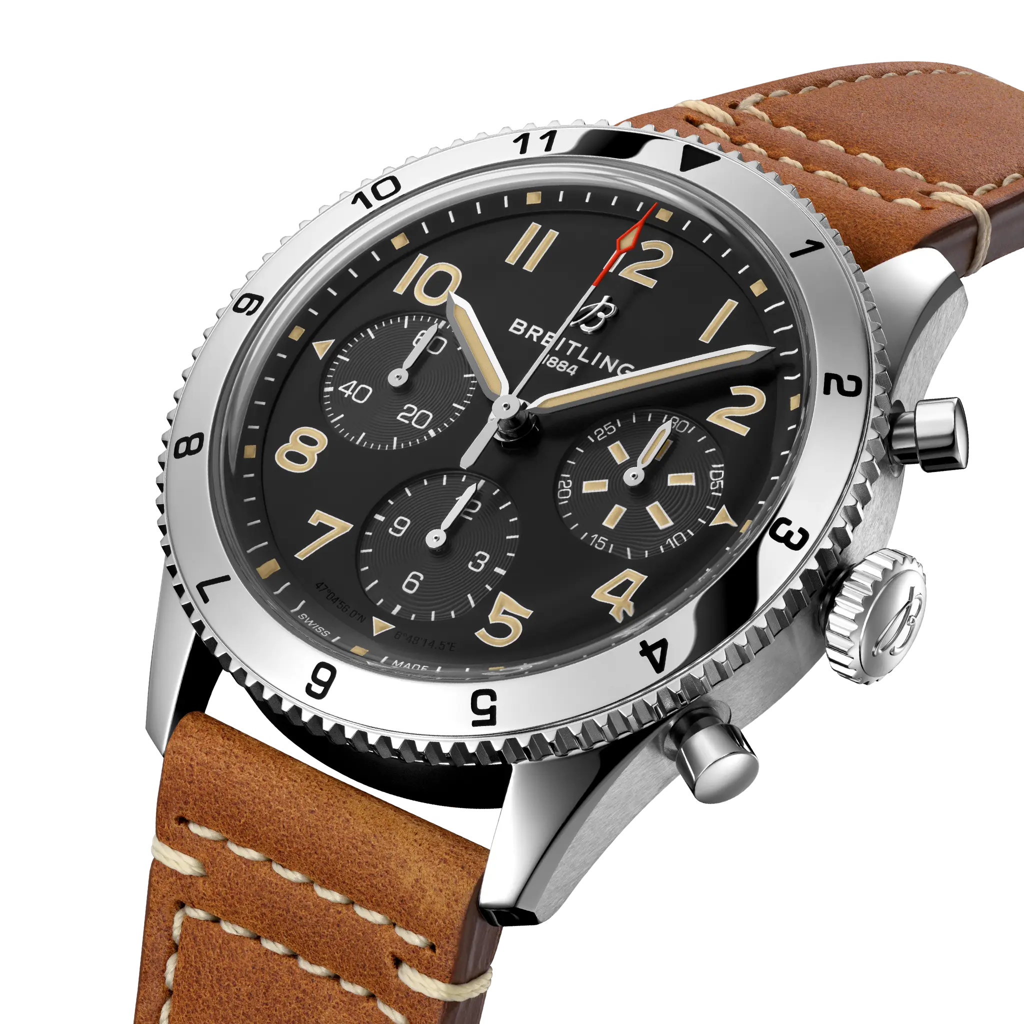 Breitling Classic AVI Chronograph 42 P-51 Mustang, Stainless steel · 42 mm · Black A233803A1B1X1
