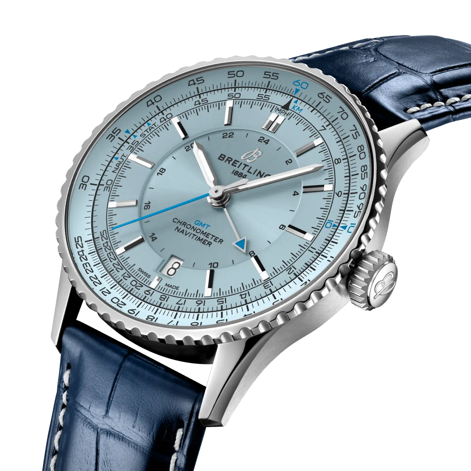 Breitling Navitimer Automatic GMT 41, Stainless steel · 41 mm · Ice blue A32310171C1P1