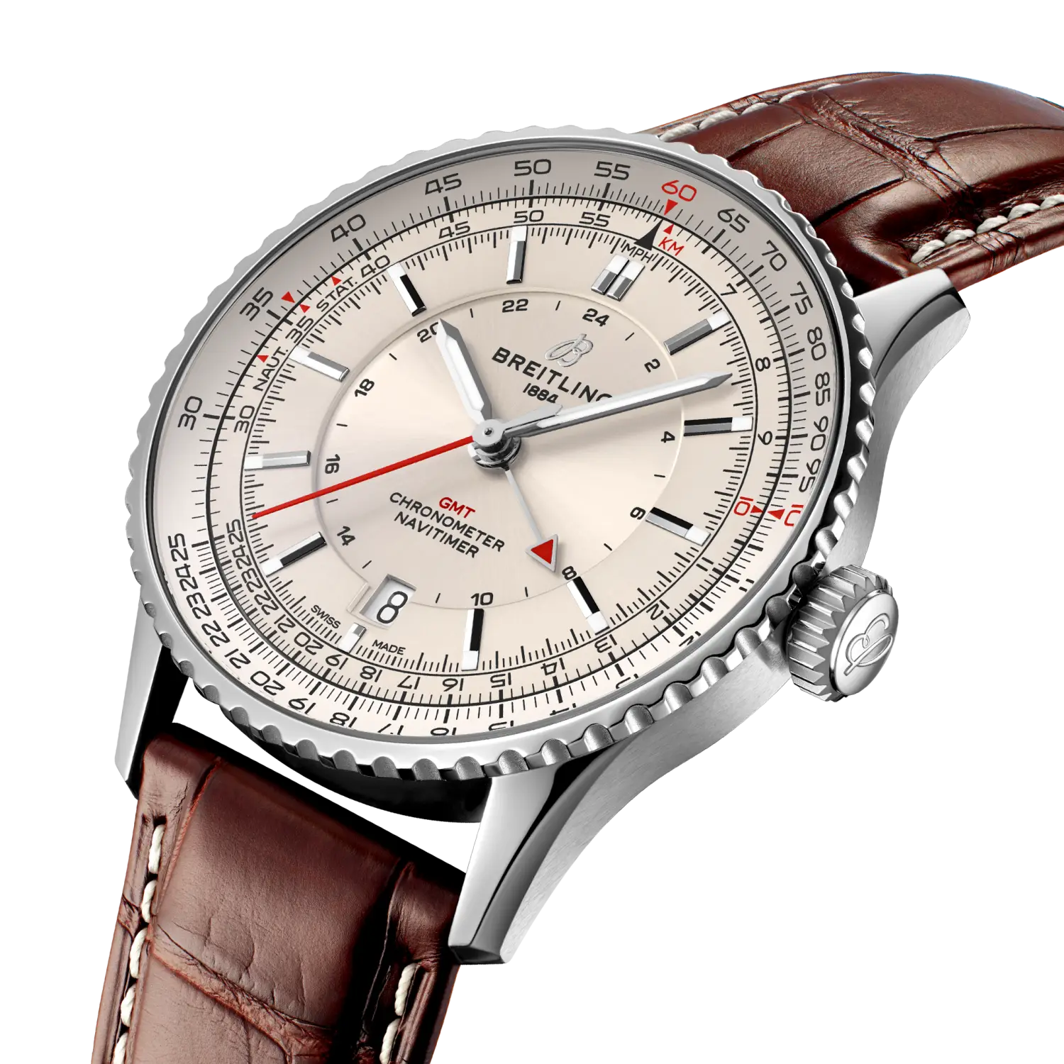 Breitling Navitimer Automatic GMT 41, Stainless steel · 41 mm · Cream A32310211G1P1