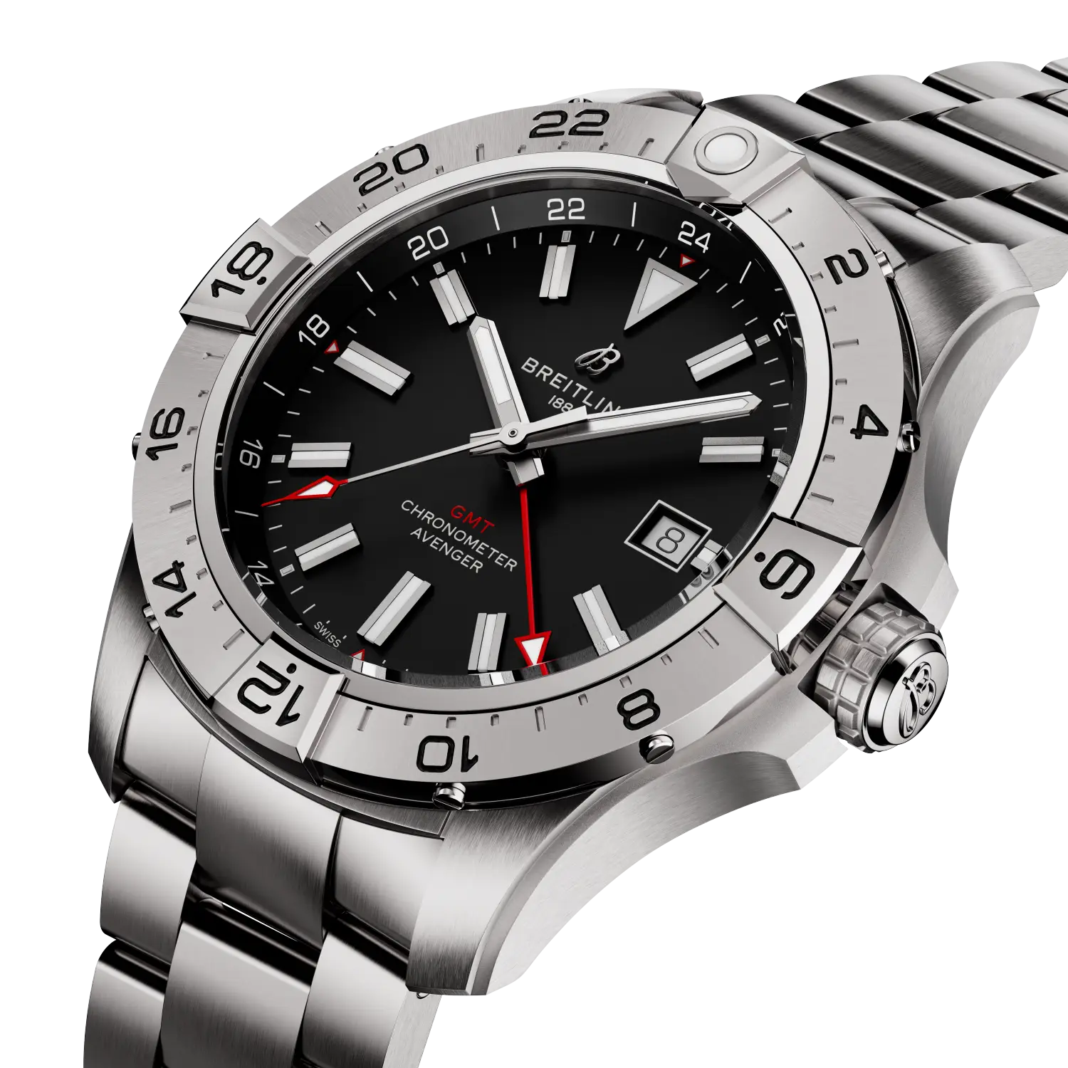 Breitling Avenger Automatic GMT 44, Stainless steel · 44 mm · Black A32320101B1A1