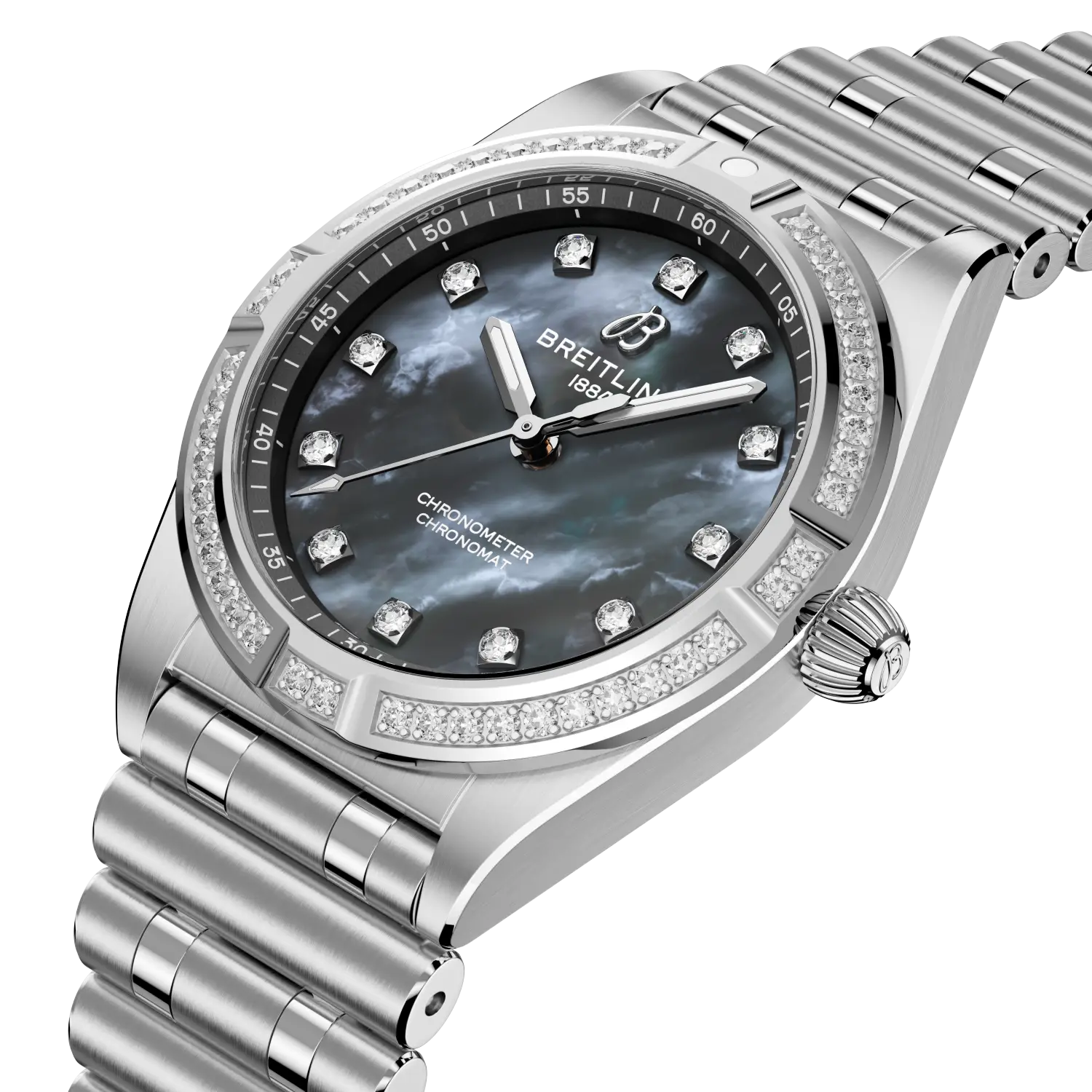 Breitling Chronomat 28, Stainless steel · 28 mm · Gray mother-of-pearl A72310531G1A1