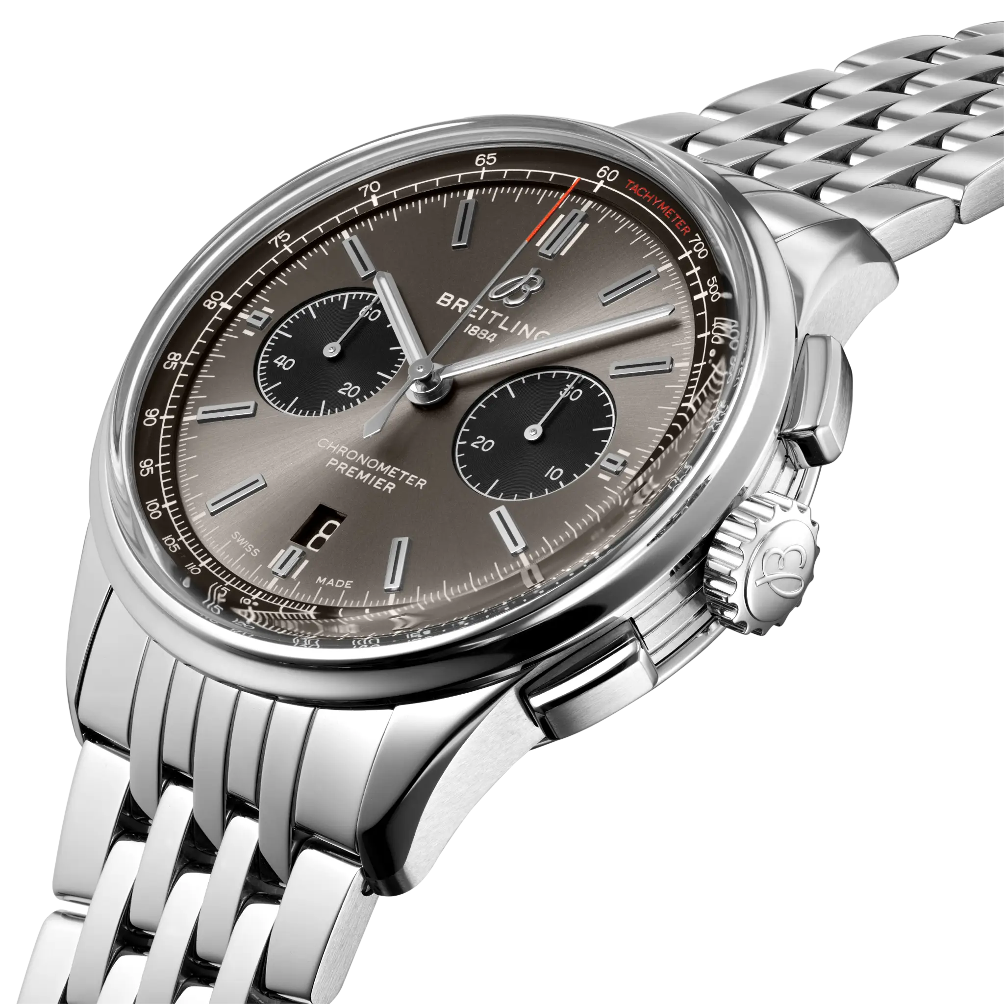 Breitling Premier B01 Chronograph 42, Stainless steel · 42 mm · Anthracite AB0118221B1A1