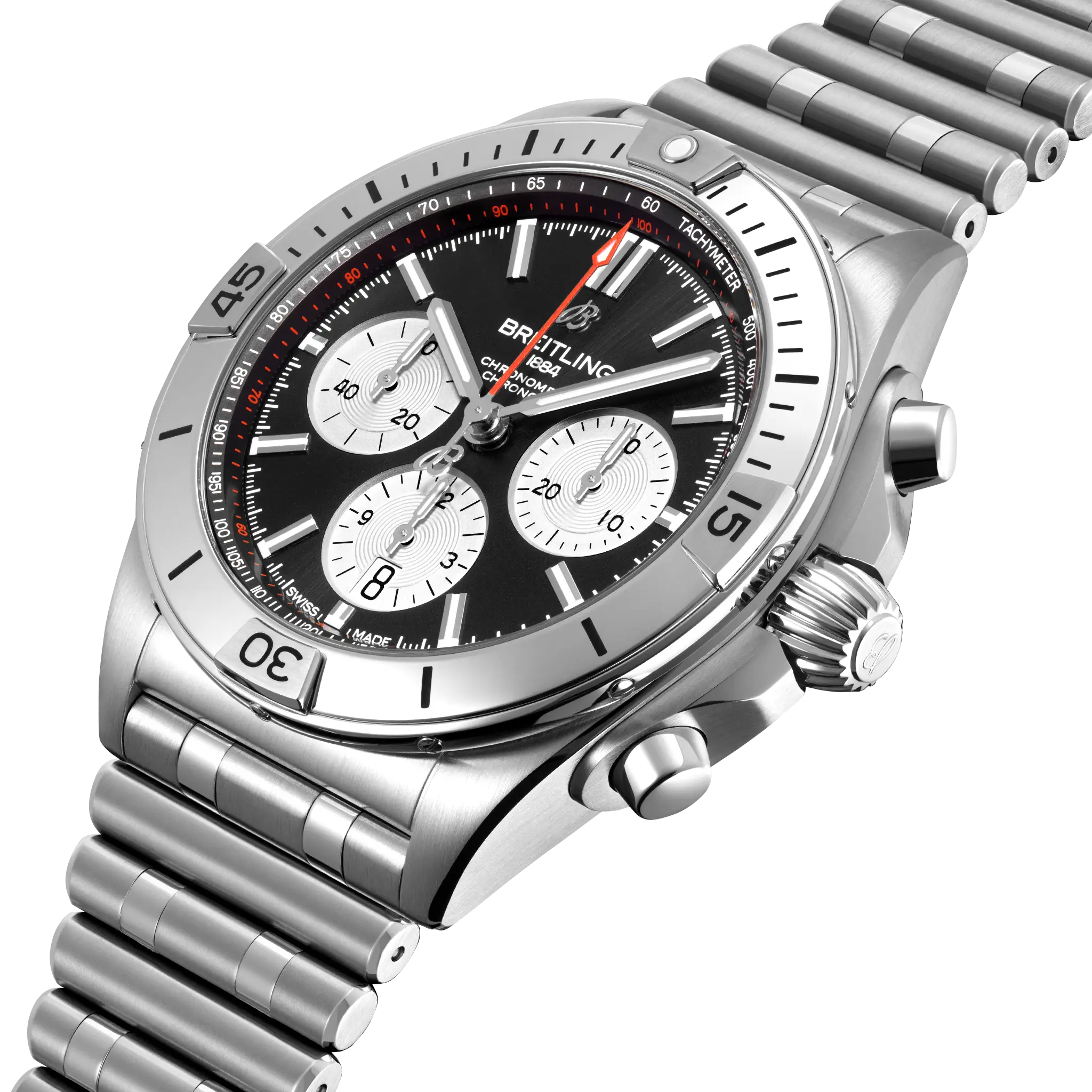 Breitling Chronomat B01 42, Stainless steel · 42 mm · Black AB0134101B1A1