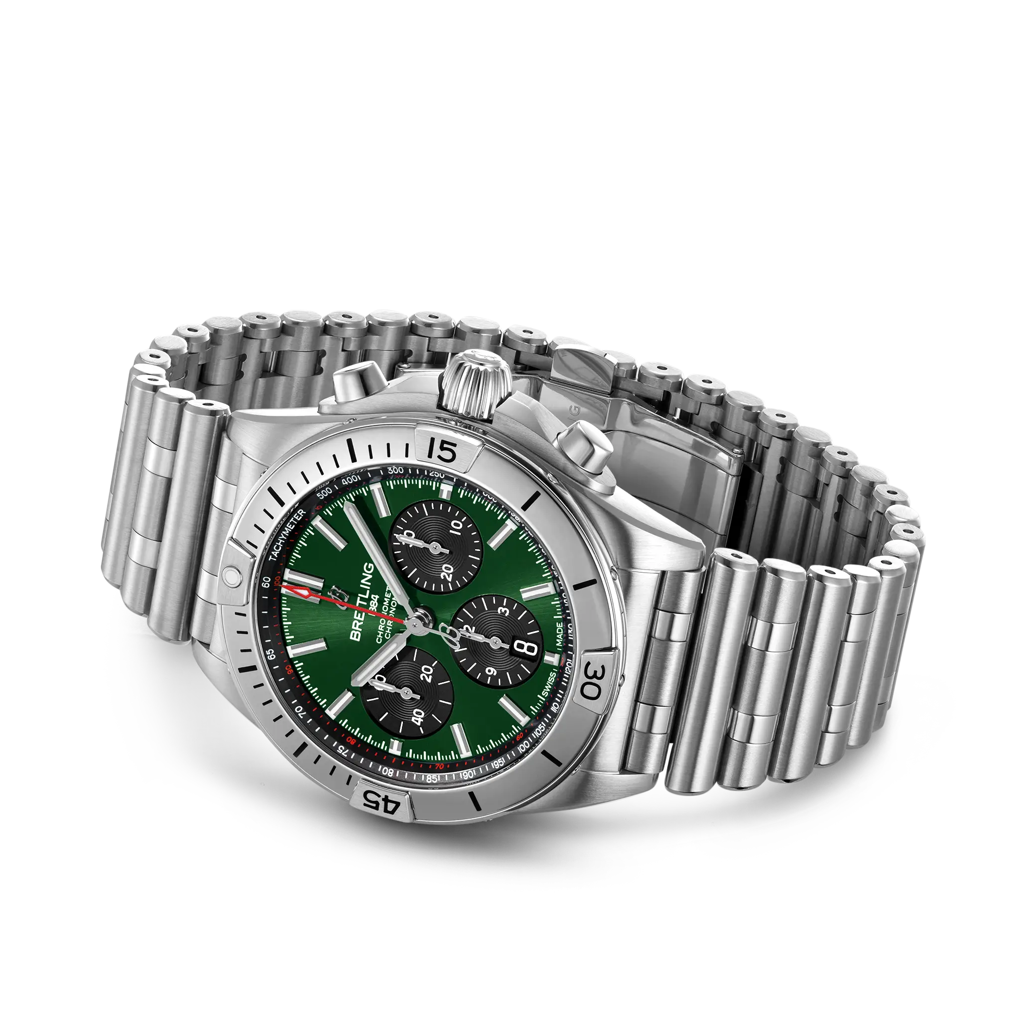 Breitling Chronomat B01 42, Stainless steel · 42 mm · Green AB0134101L1A1