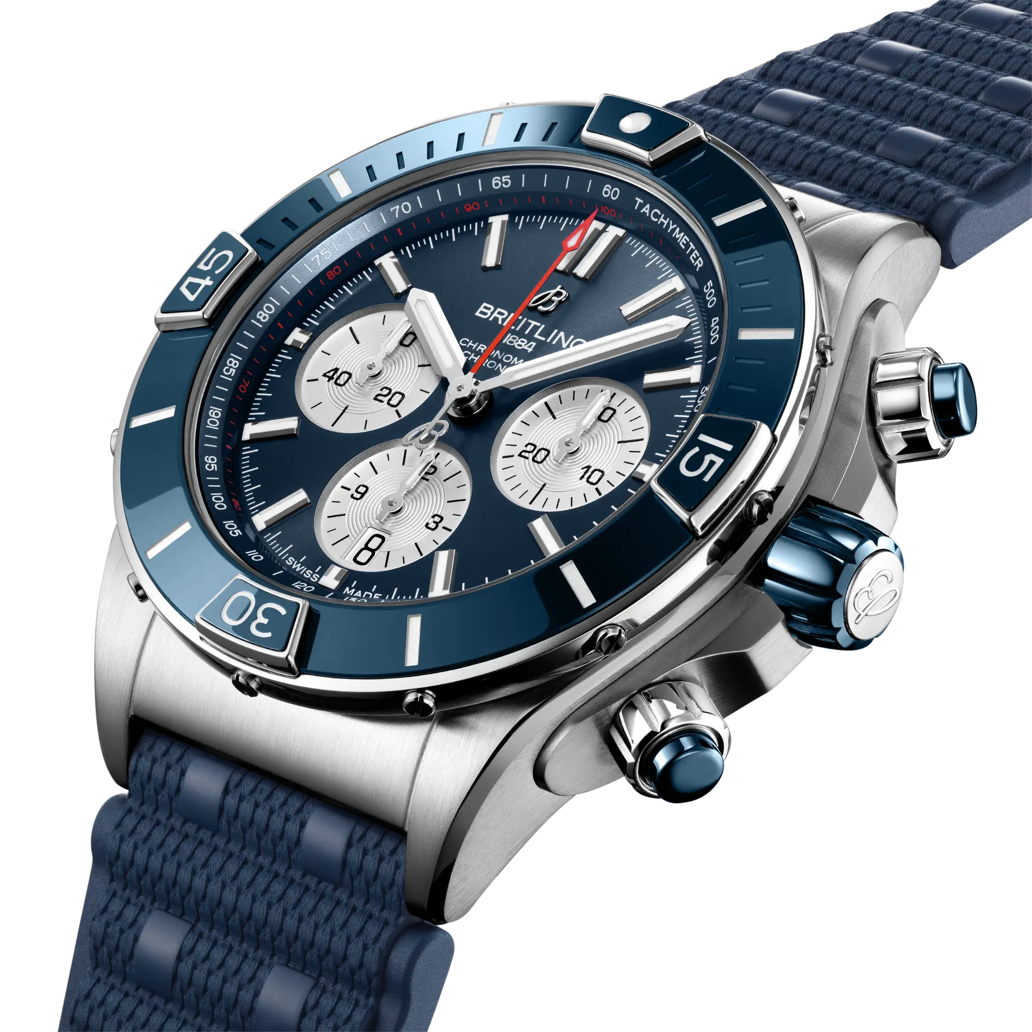 Breitling Super Chronomat B01 44, Stainless steel · 44 mm · Blue AB0136161C1S1