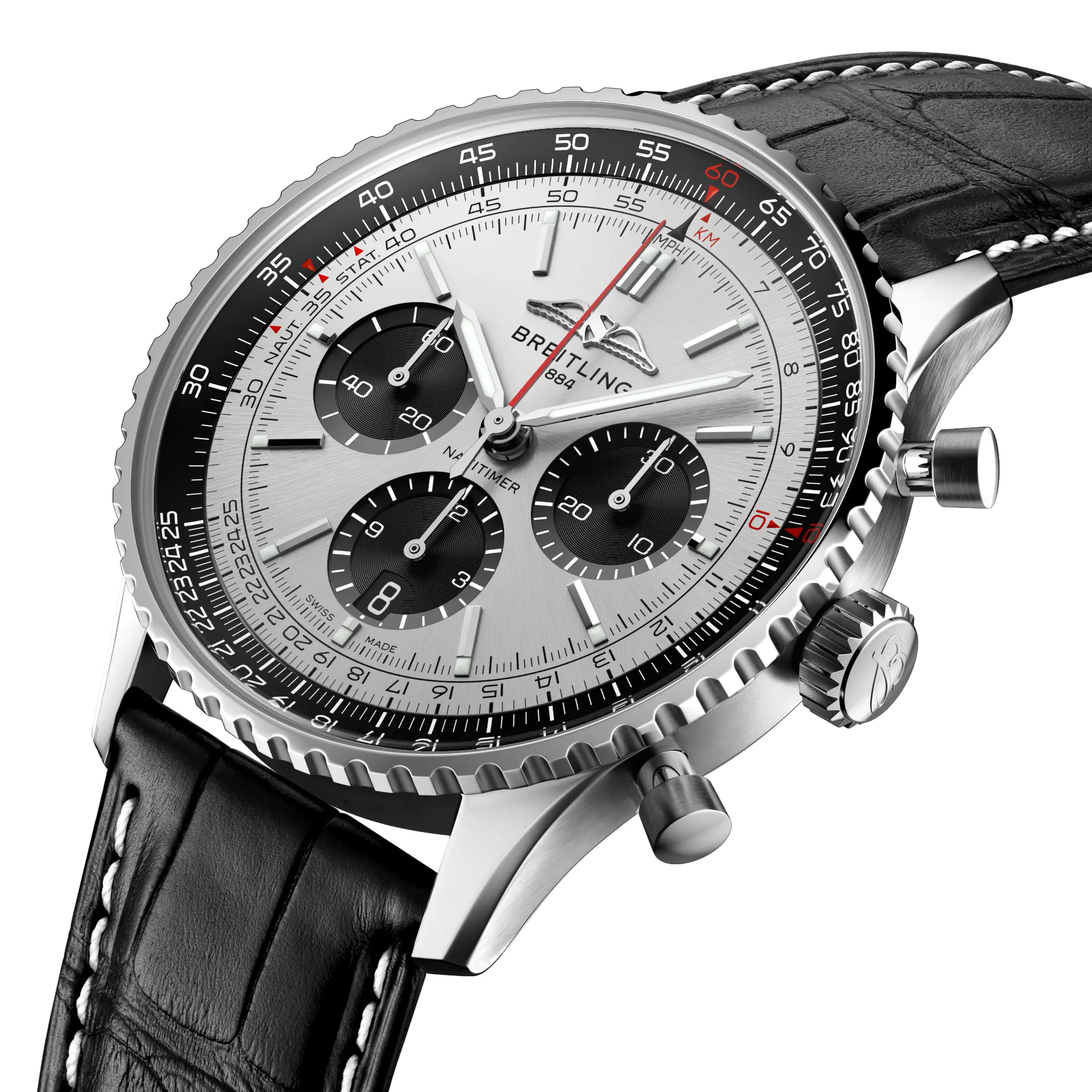 Breitling Navitimer B01 Chronograph 43, Stainless steel · 43 mm · Silver AB0138241G1P1