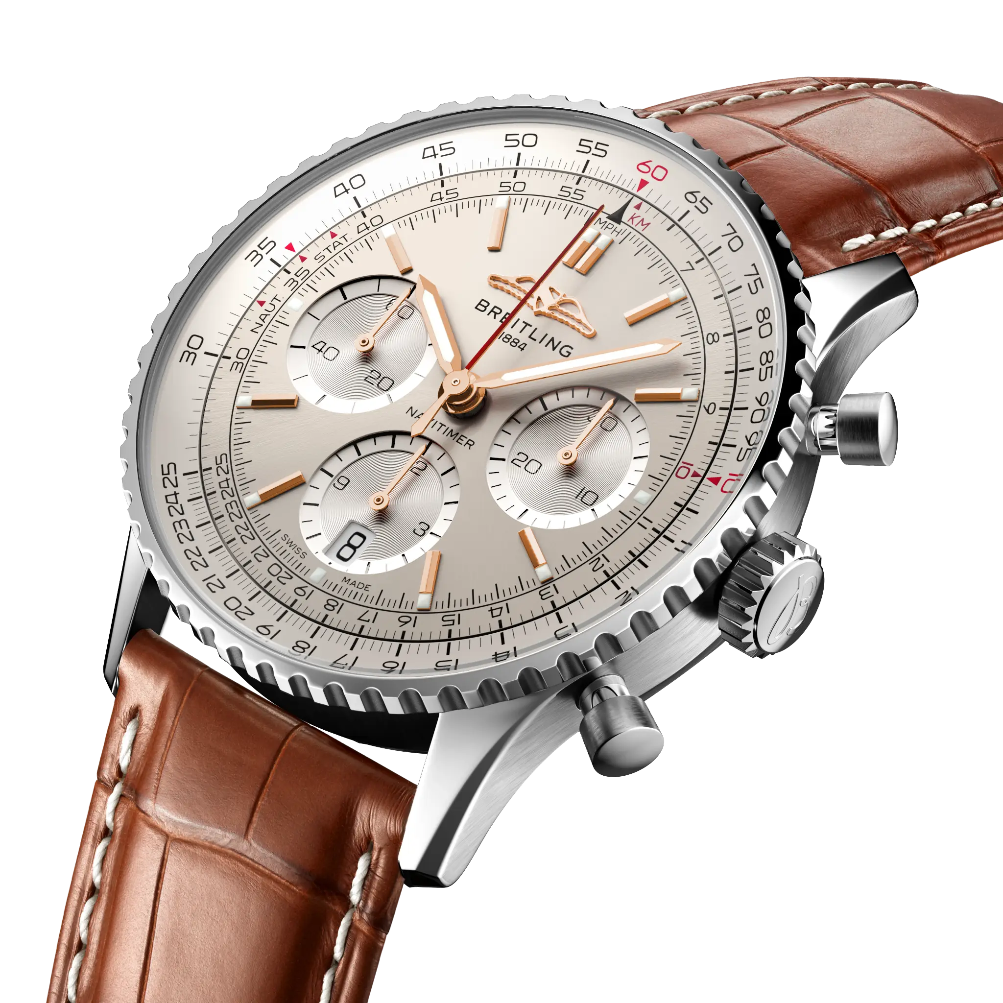 Breitling Navitimer B01 Chronograph 41, Stainless steel · 41 mm · Cream AB0139211G1P1
