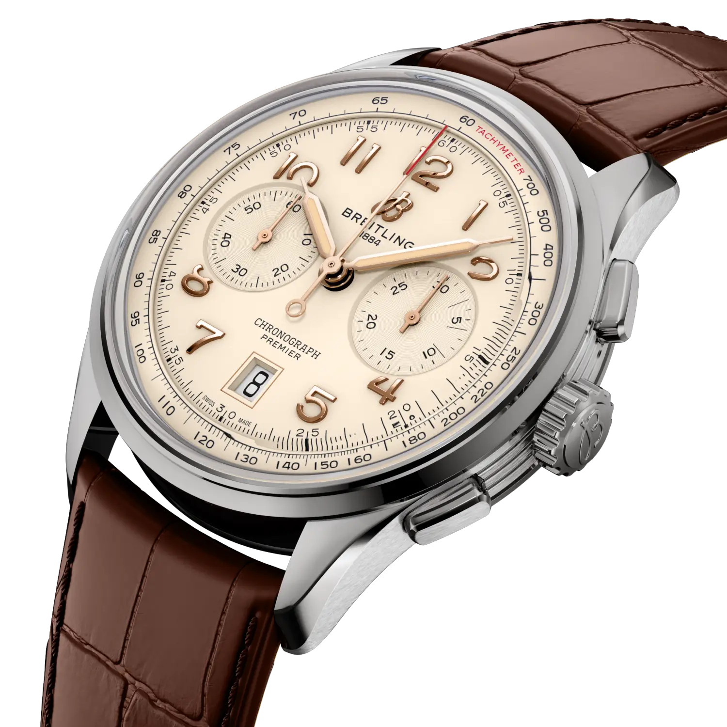 Breitling Premier B01 Chronograph 42, Stainless steel · 42 mm · Cream AB0145211G1P2