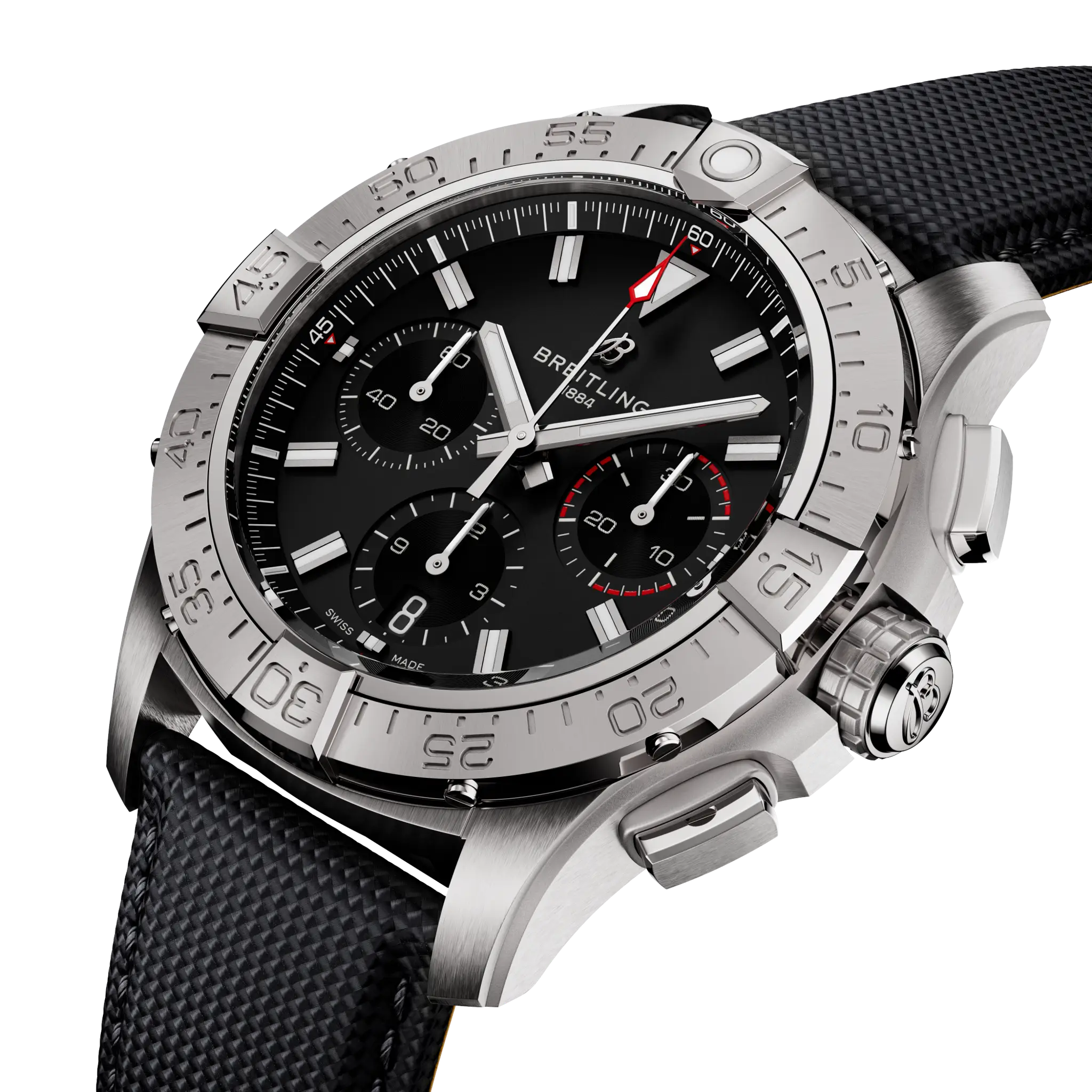 Breitling Avenger B01 Chronograph 42, Stainless steel · 42 mm · Black AB0146101B1X1