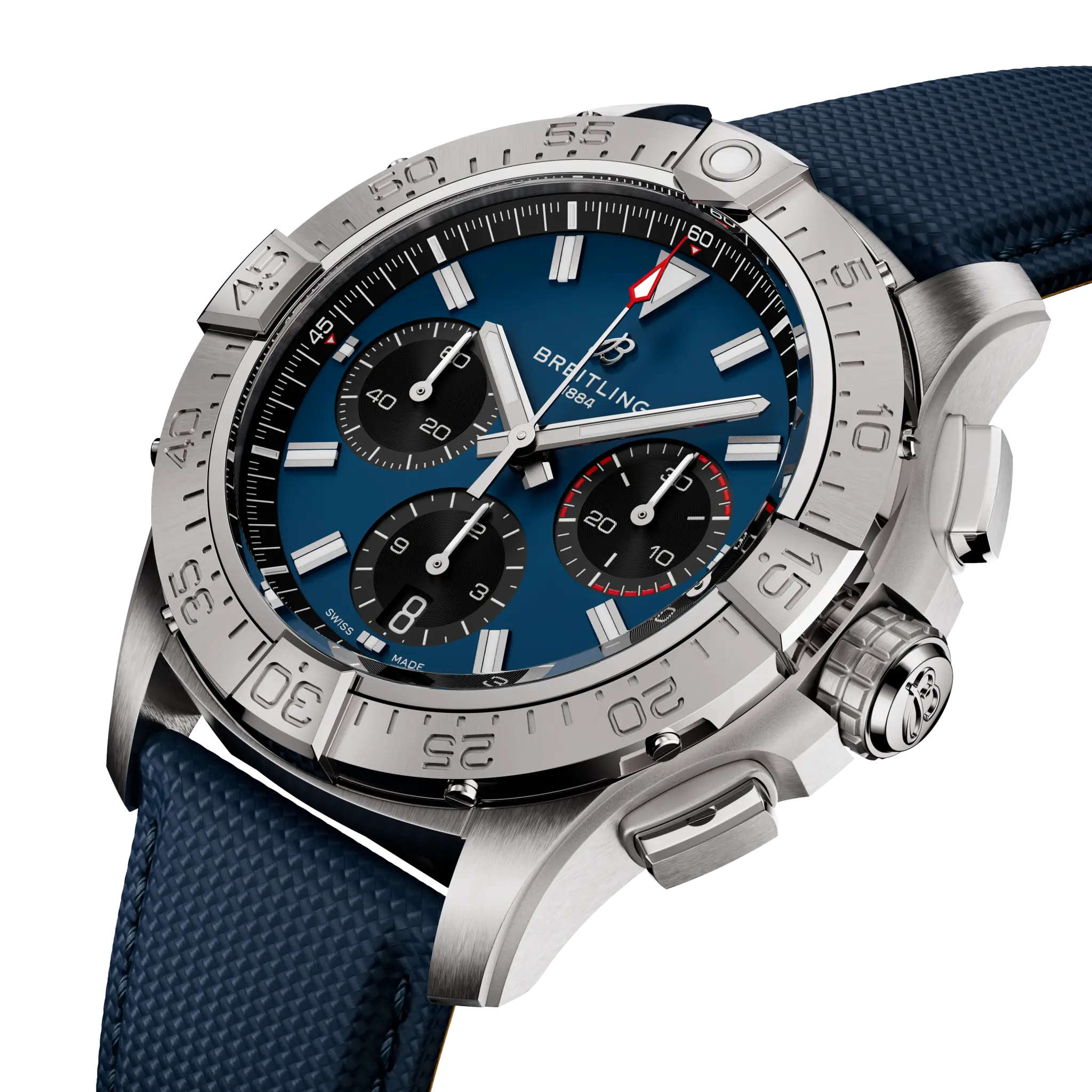 Breitling Avenger B01 Chronograph 42, Stainless steel · 42 mm · Blue AB0146101C1X1