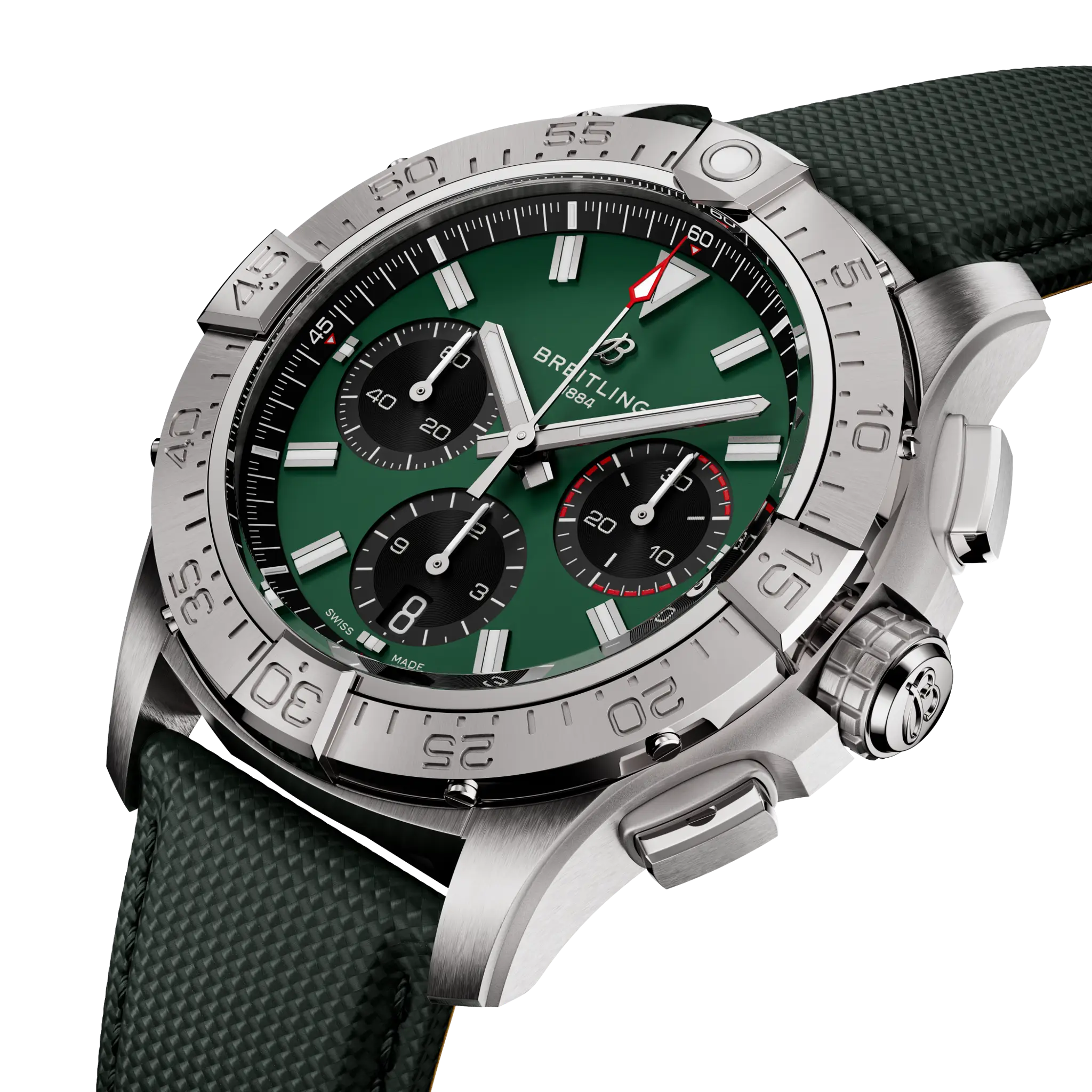 Breitling Avenger B01 Chronograph 42, Stainless steel · 42 mm · Green AB0146101L1X1