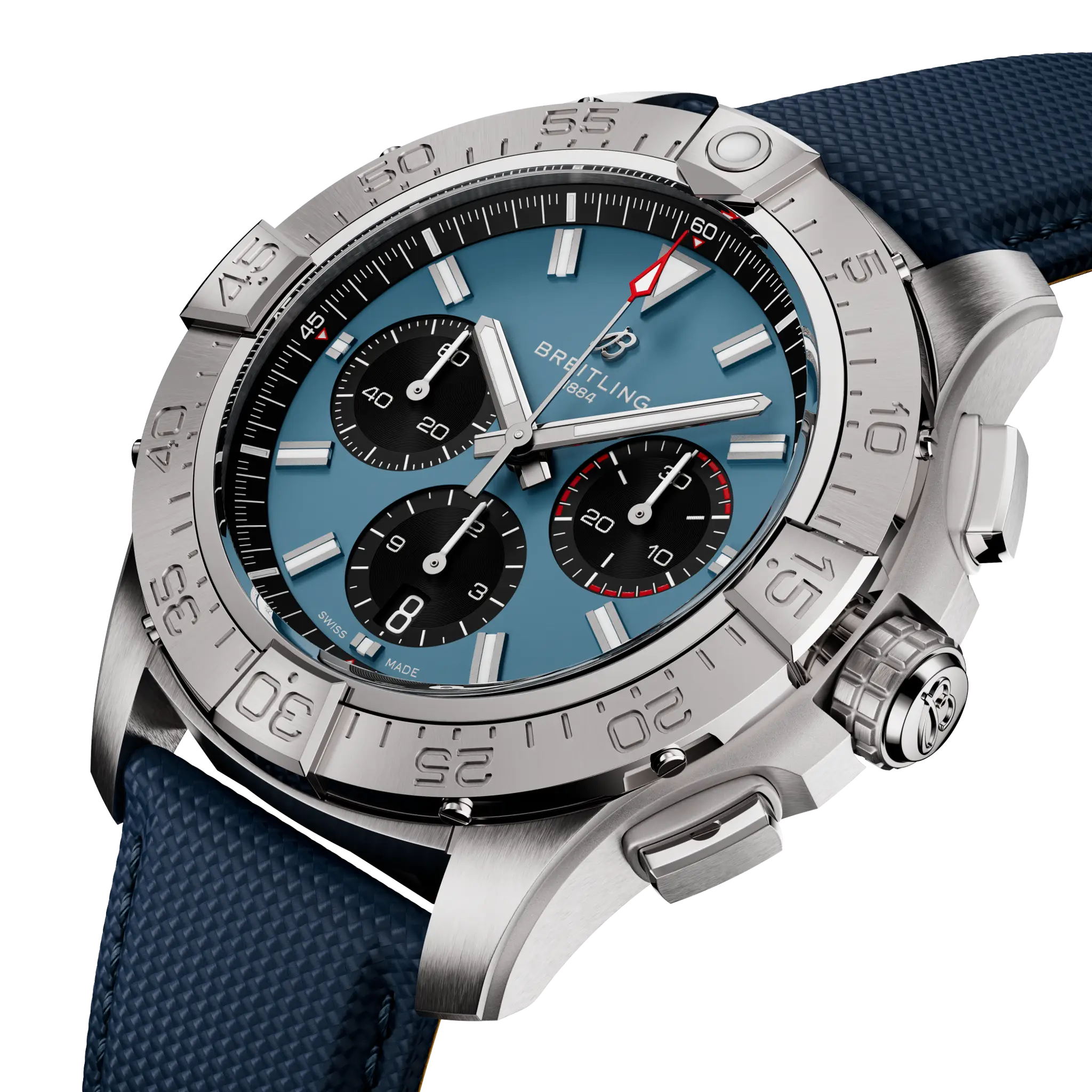 Breitling Avenger B01 Chronograph 44, Stainless steel · 44 mm · Blue AB0147101C1X1