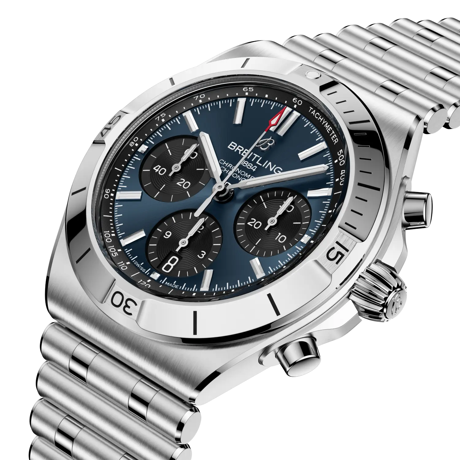 Breitling Chronomat B01 Chronograph 42, Stainless steel · 42 mm · Blue AB0158101C1A1