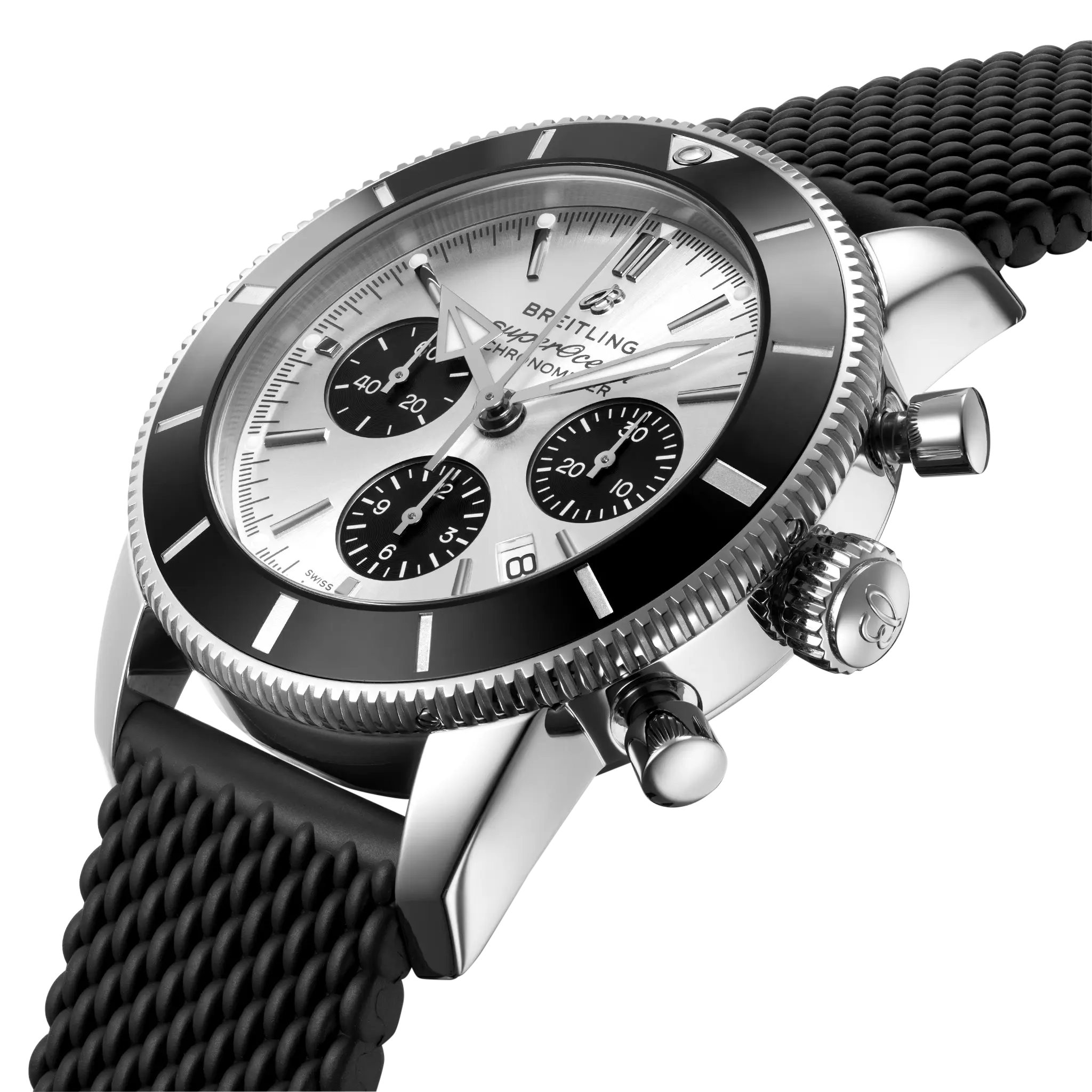 Breitling Superocean Heritage B01 Chronograph 44, Stainless steel · 44 mm · Silver AB0162121G1S1