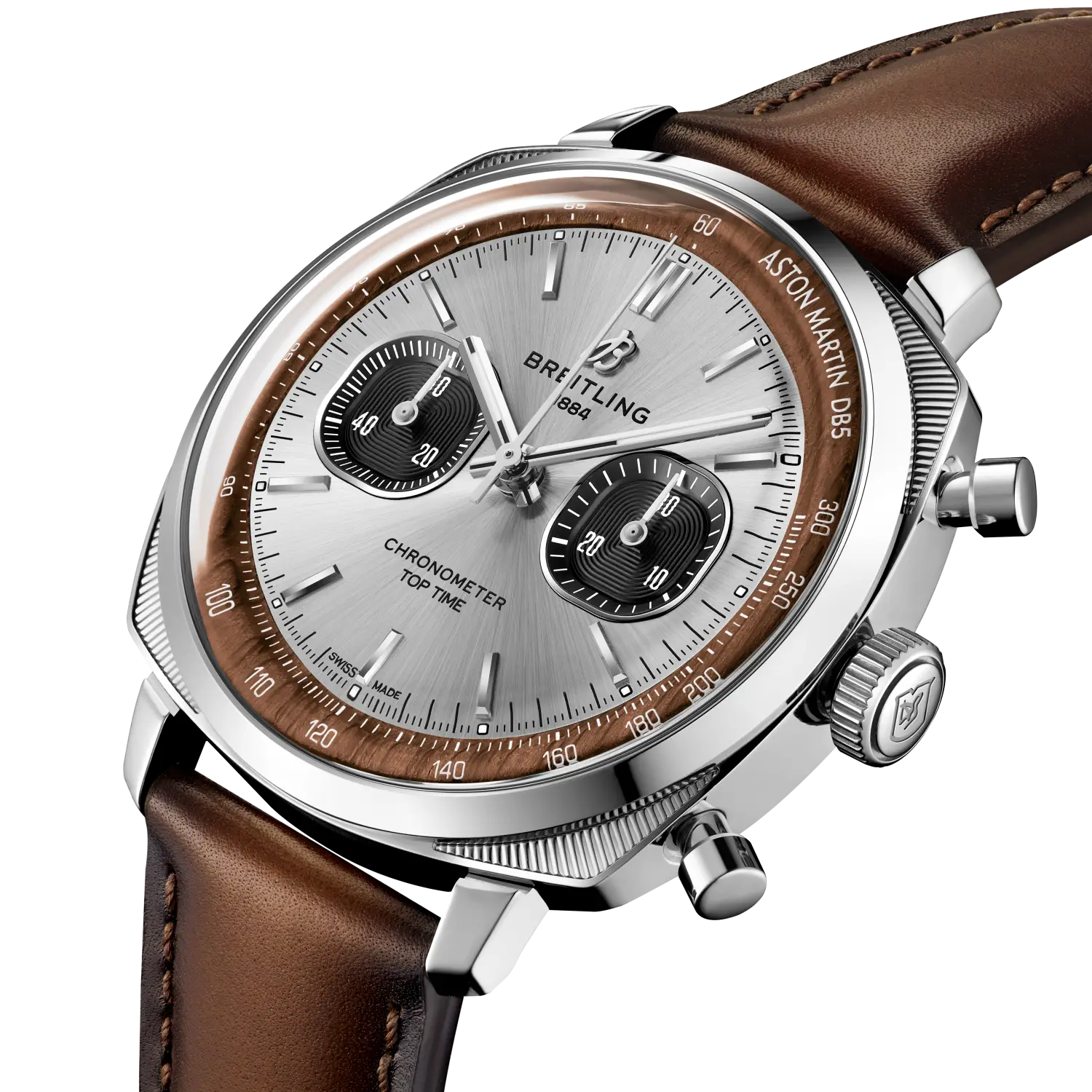 Breitling Top Time B01 Chronograph 41 Tribute to Aston Martin DB5, Stainless steel · 41 mm · Silver AB0178121G1X1