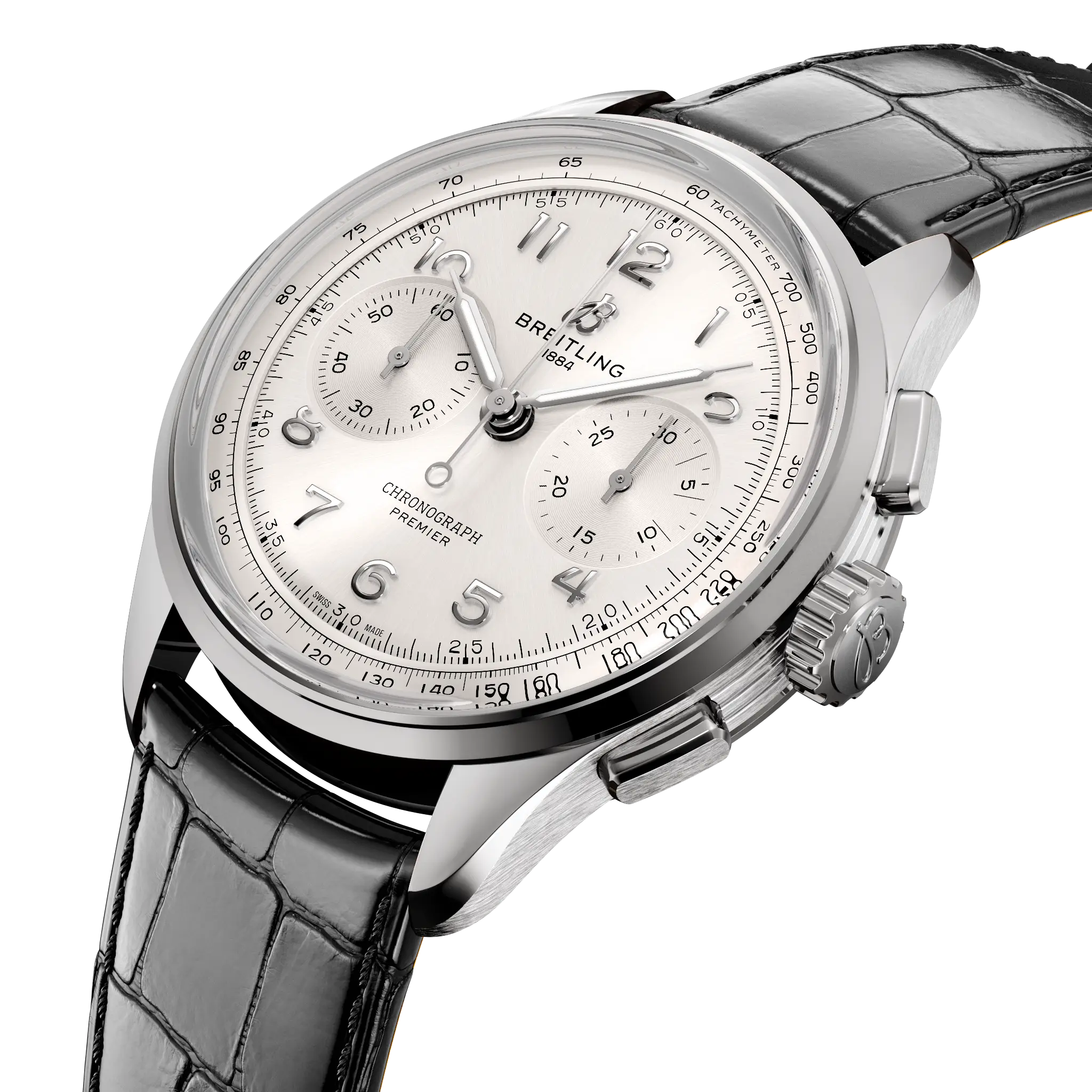Breitling Premier B09 Chronograph 40, Stainless steel · 40 mm · Silver AB0930371G1P1