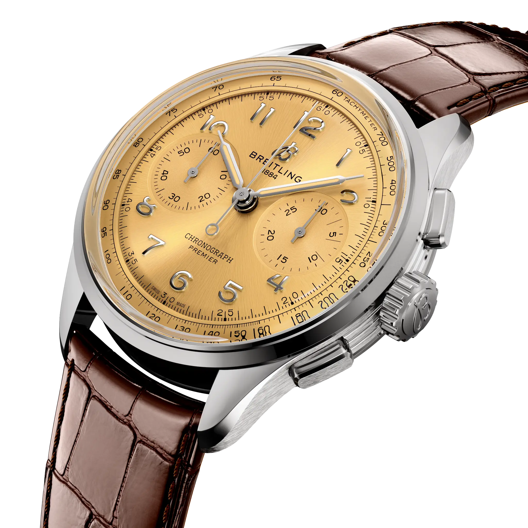 Breitling Premier B09 Chronograph 40, Stainless steel · 40 mm · Champagne AB0930F51H1P1