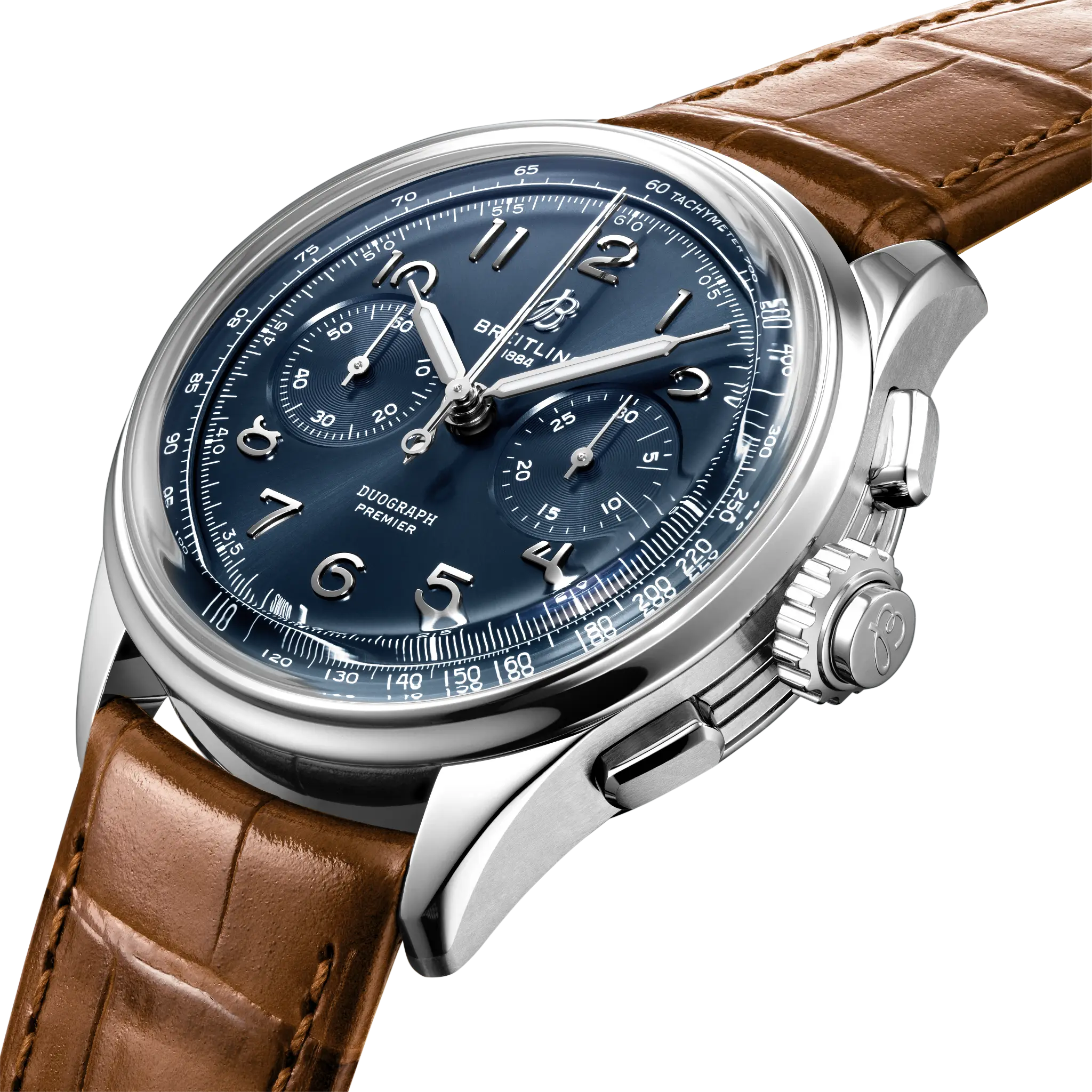Breitling Premier B15 Duograph 42, Stainless steel · 42 mm · Blue AB1510171C1P1