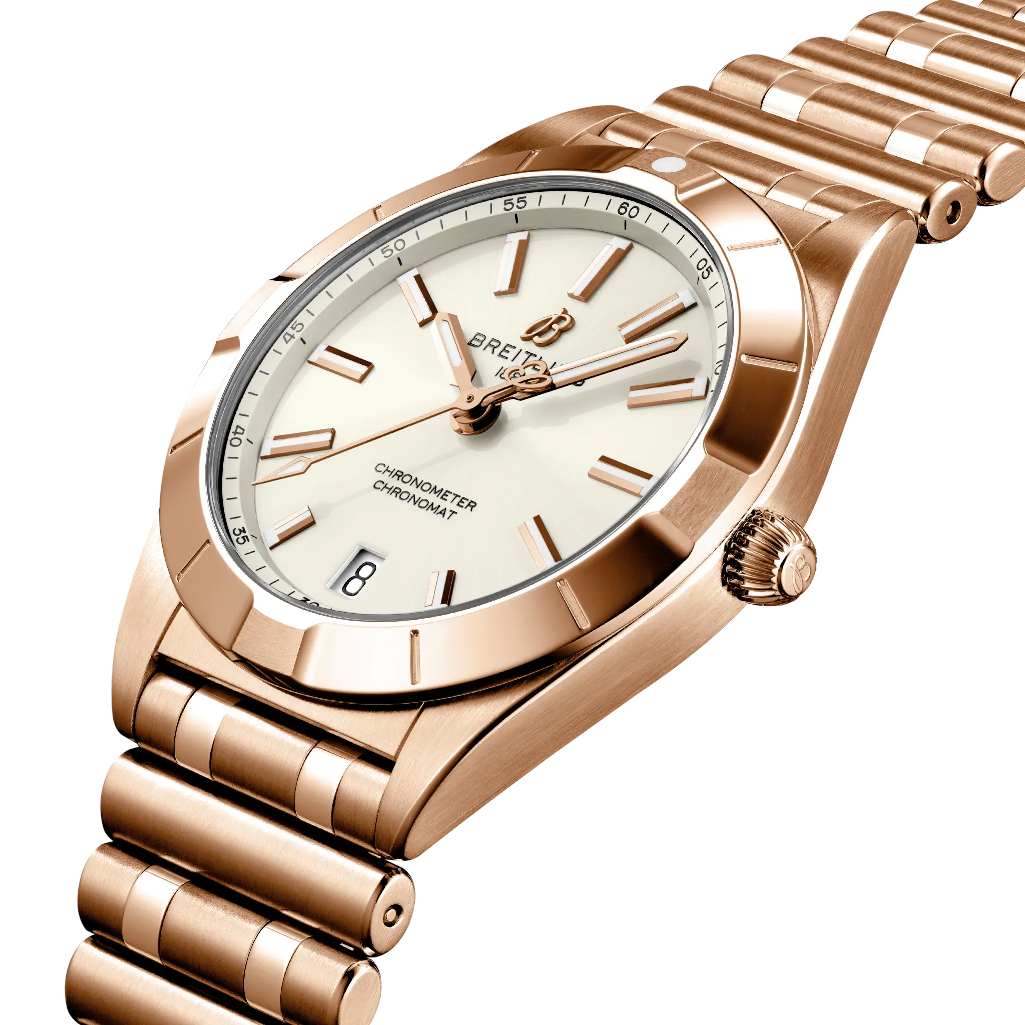 Breitling Chronomat 32, 18k red gold · 32 mm · White R77310101A1R1