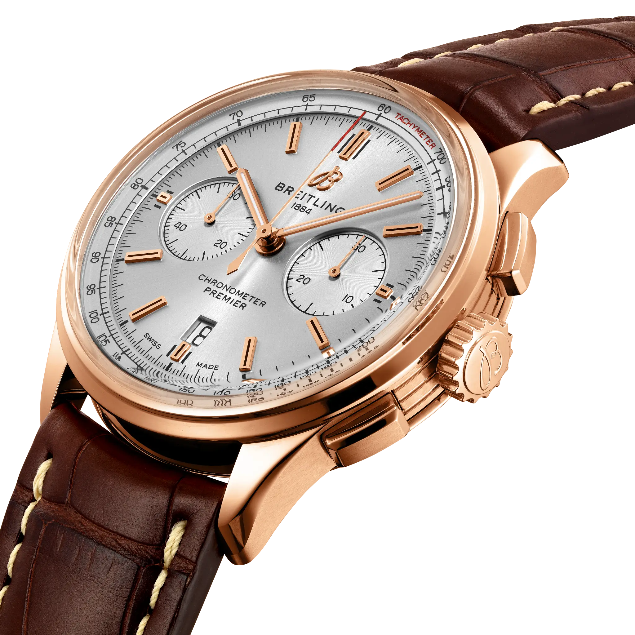 Breitling Premier B01 Chronograph 42, 18k red gold · 42 mm · Cream RB0118371G1P2