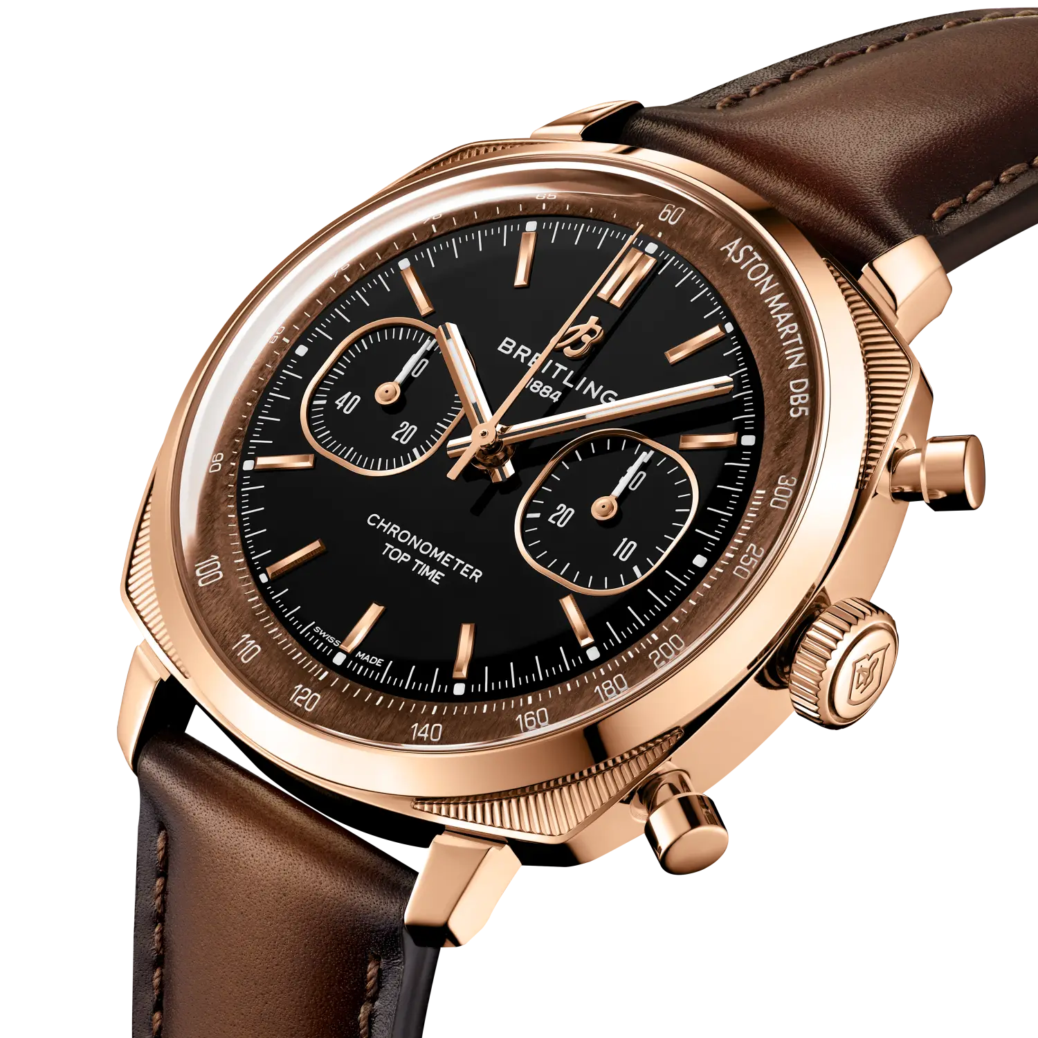 Breitling Top Time B01 Chronograph 41 Tribute to Aston Martin DB5, 18k red gold · 41 mm · Black RB0178131B1X1