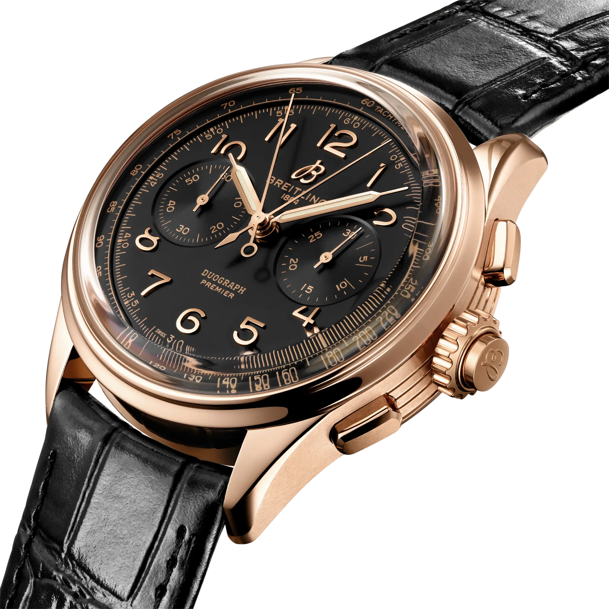 Breitling Premier B15 Duograph 42, 18k red gold · 42 mm · Black RB1510251B1P1