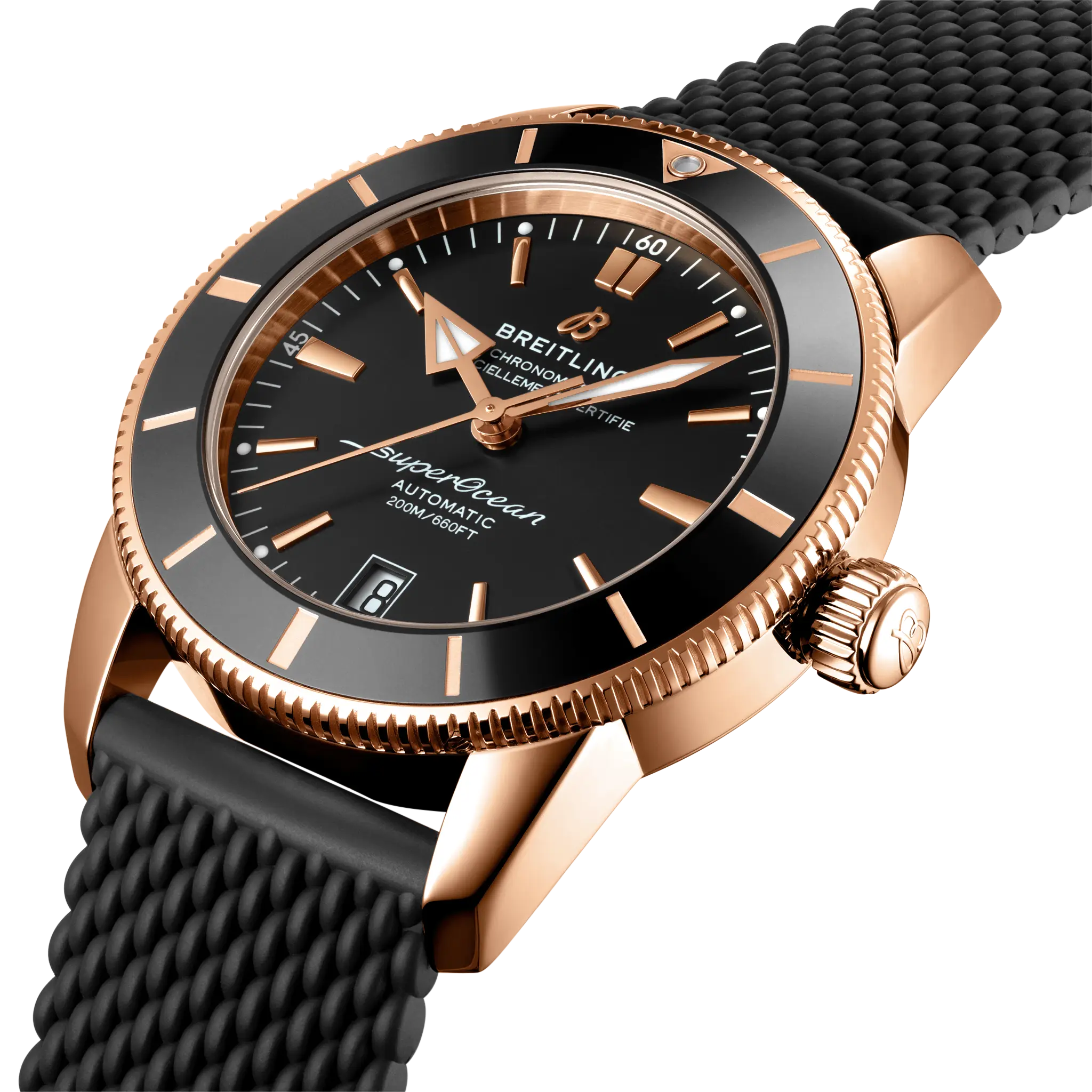 Breitling Superocean Heritage B20 Automatic 42, 18k red gold · 42 mm · Black RB2010121B1S1